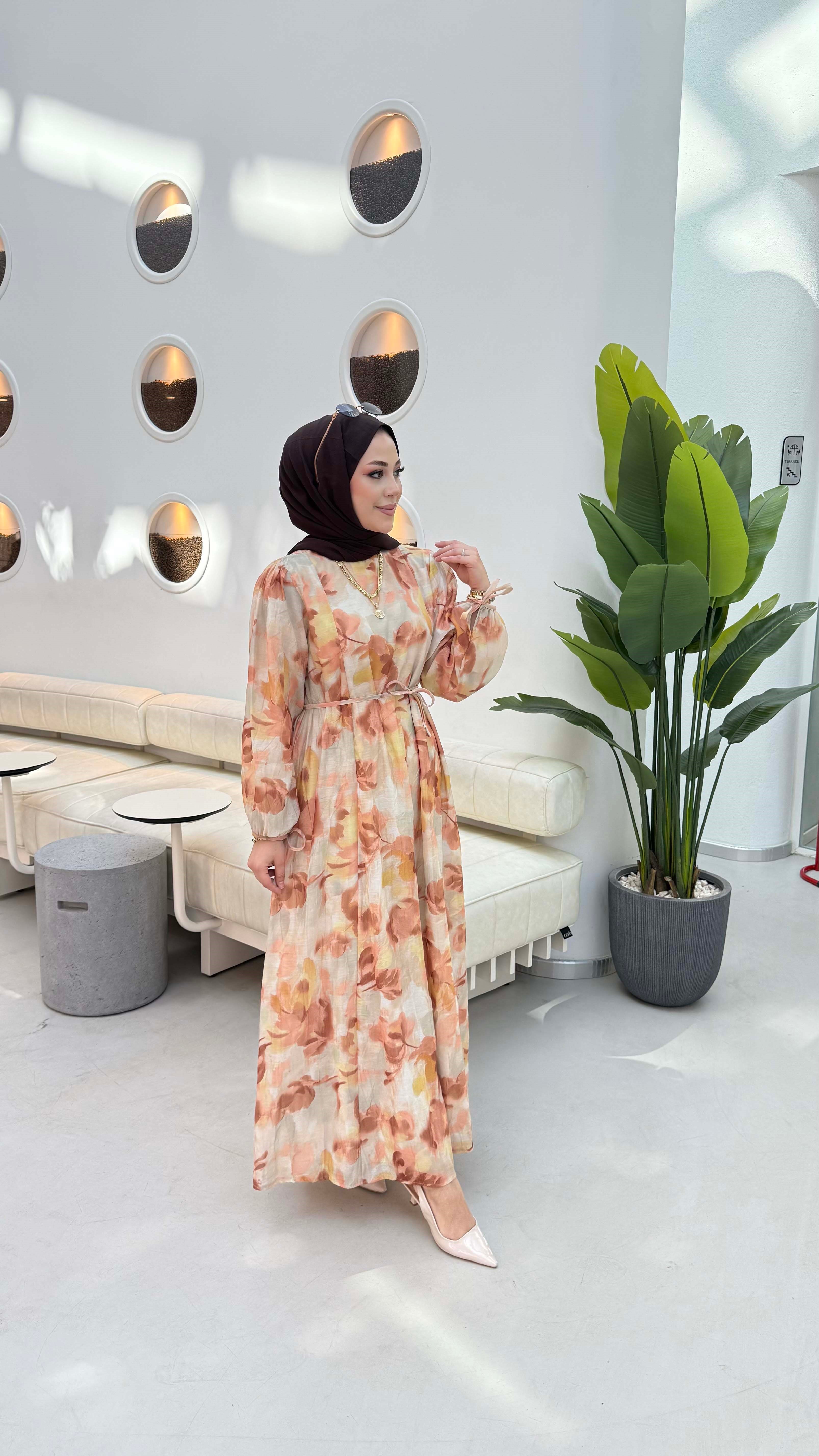 Rengin Elbise Turuncu 25135