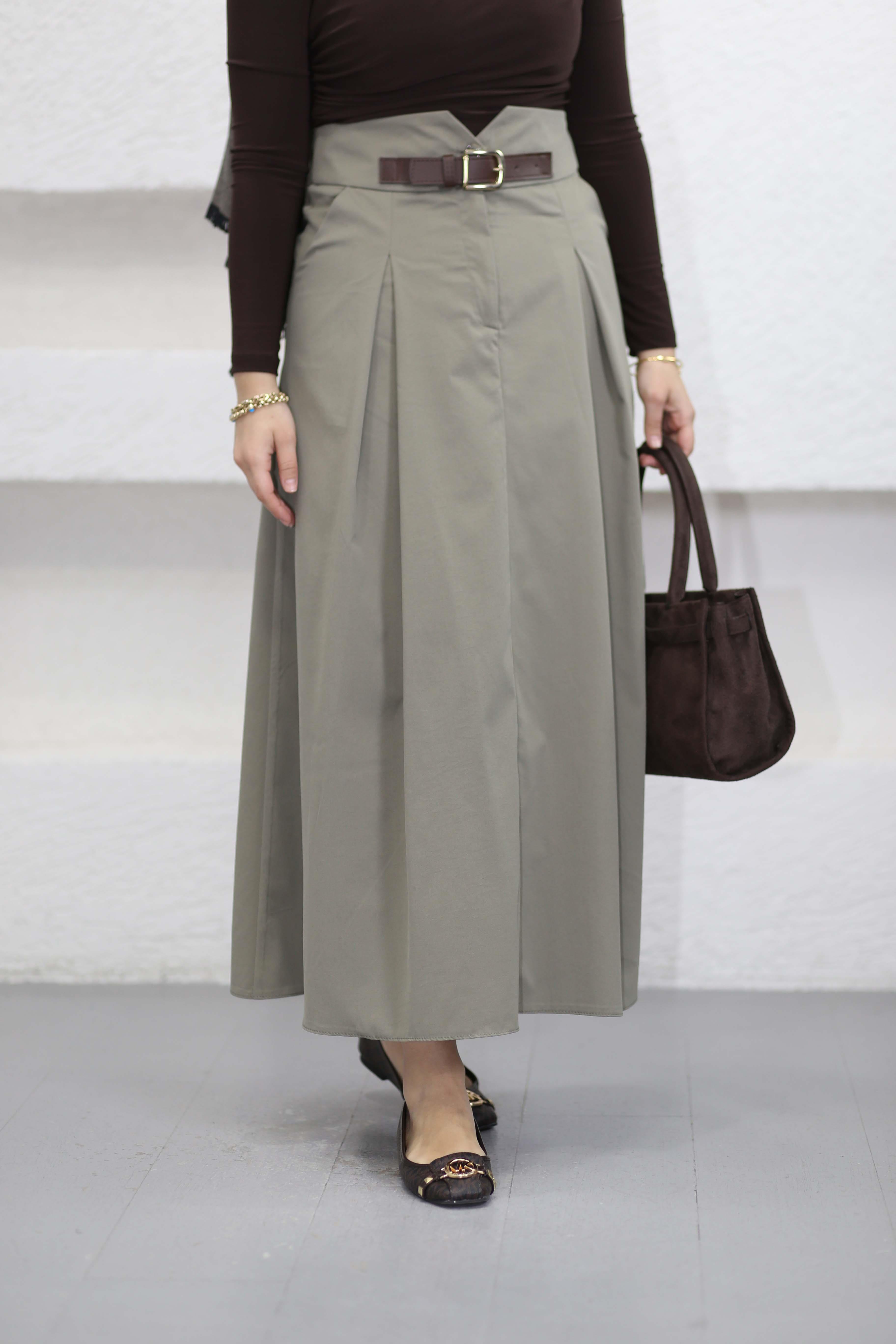 Kemerli Coton Etek Çağla Yeşili 4424