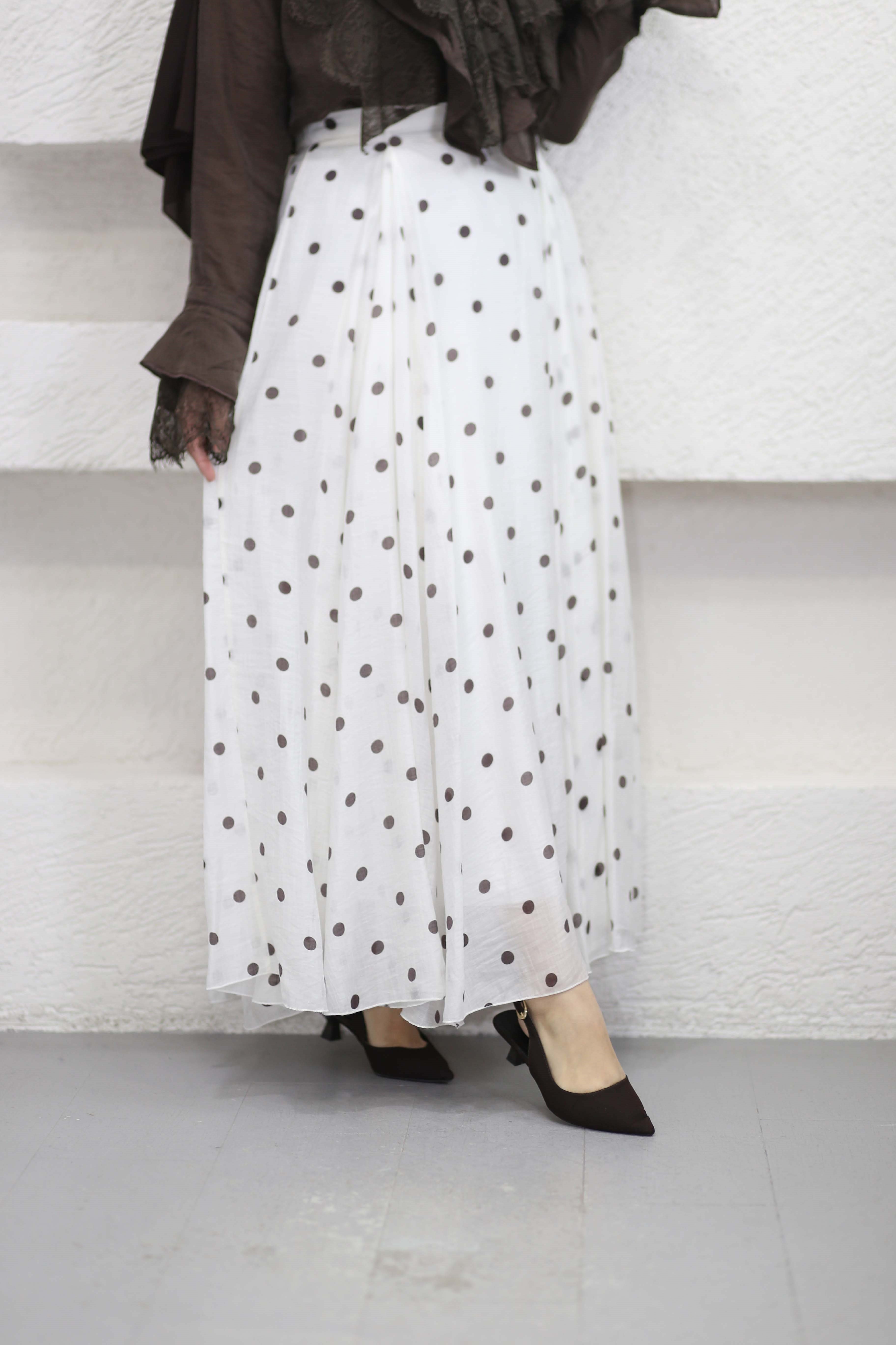 Puantiyeli Elis Etek Beyaz 1116