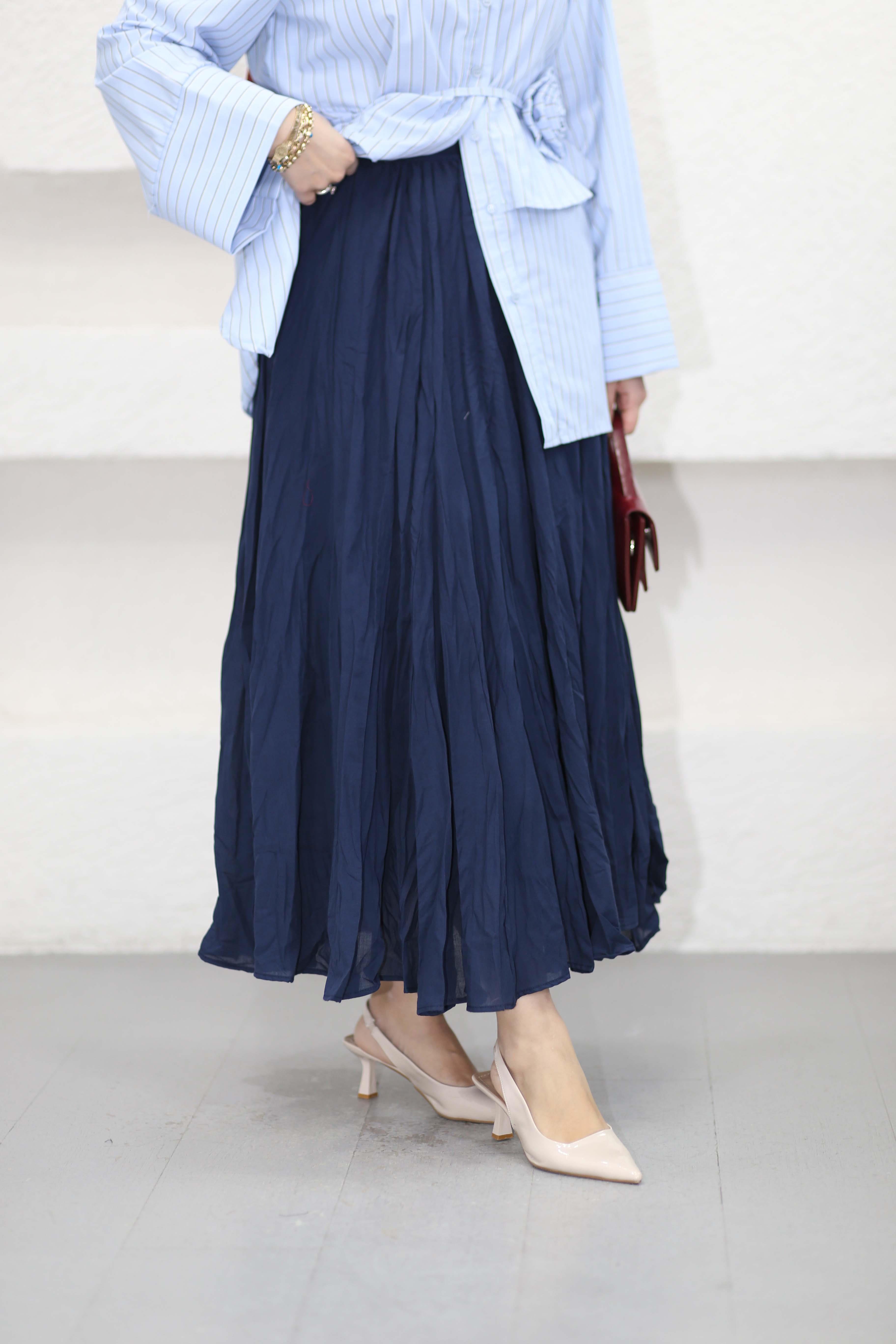 Vual Kırış Etek Lacivert 3002