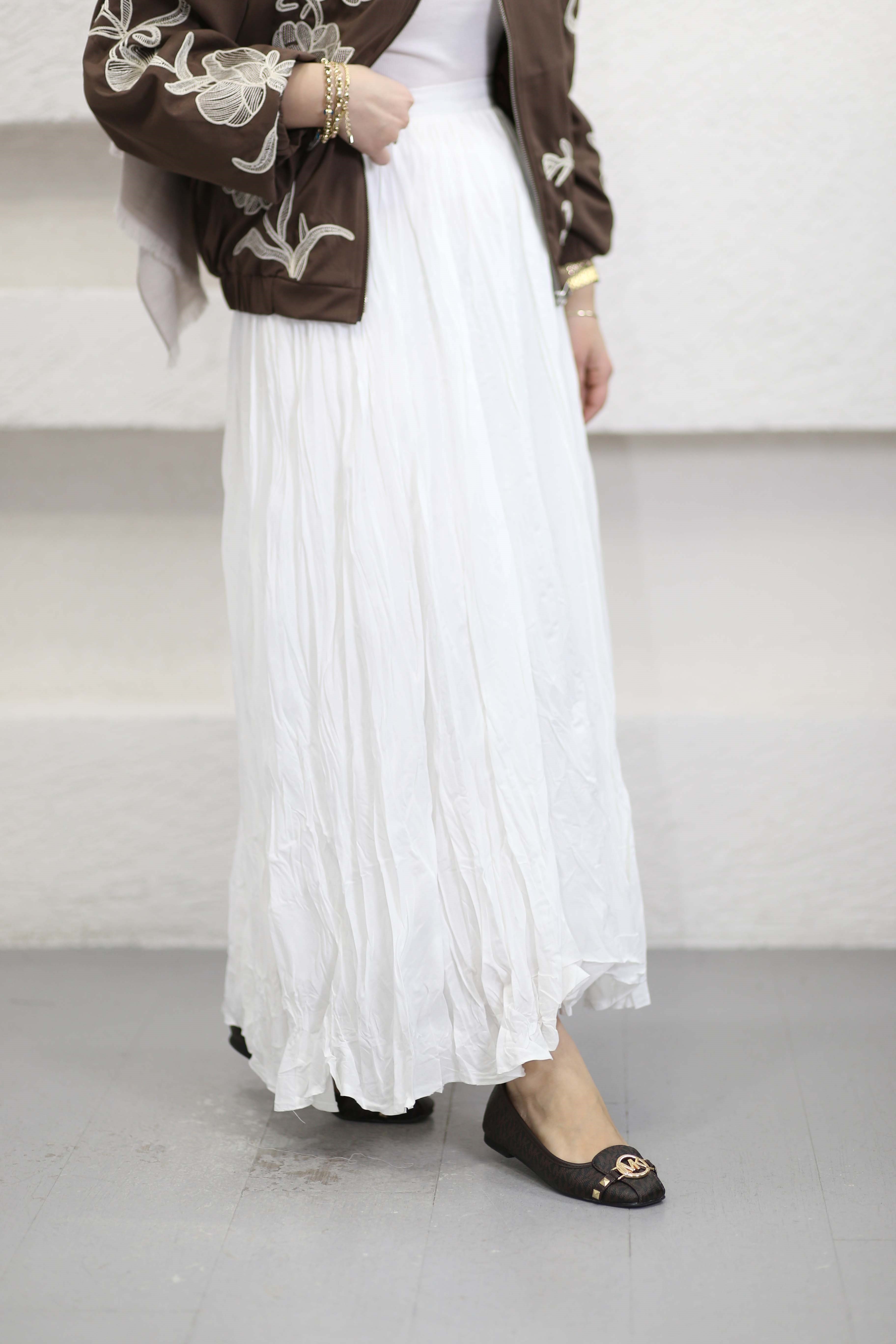 Melina Kıraş Etek Beyaz 608