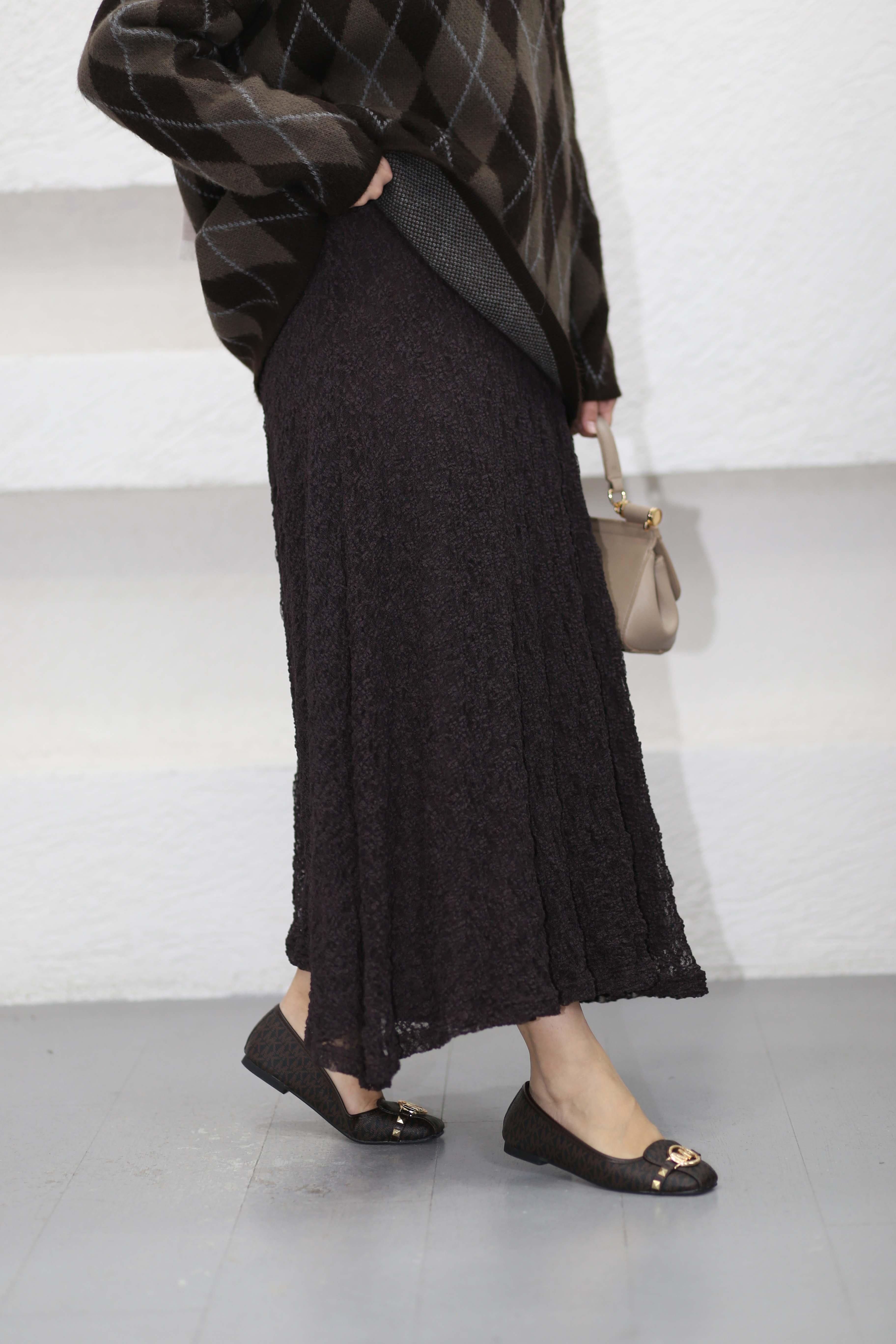 Dantelli Etek Kahverengi 30052