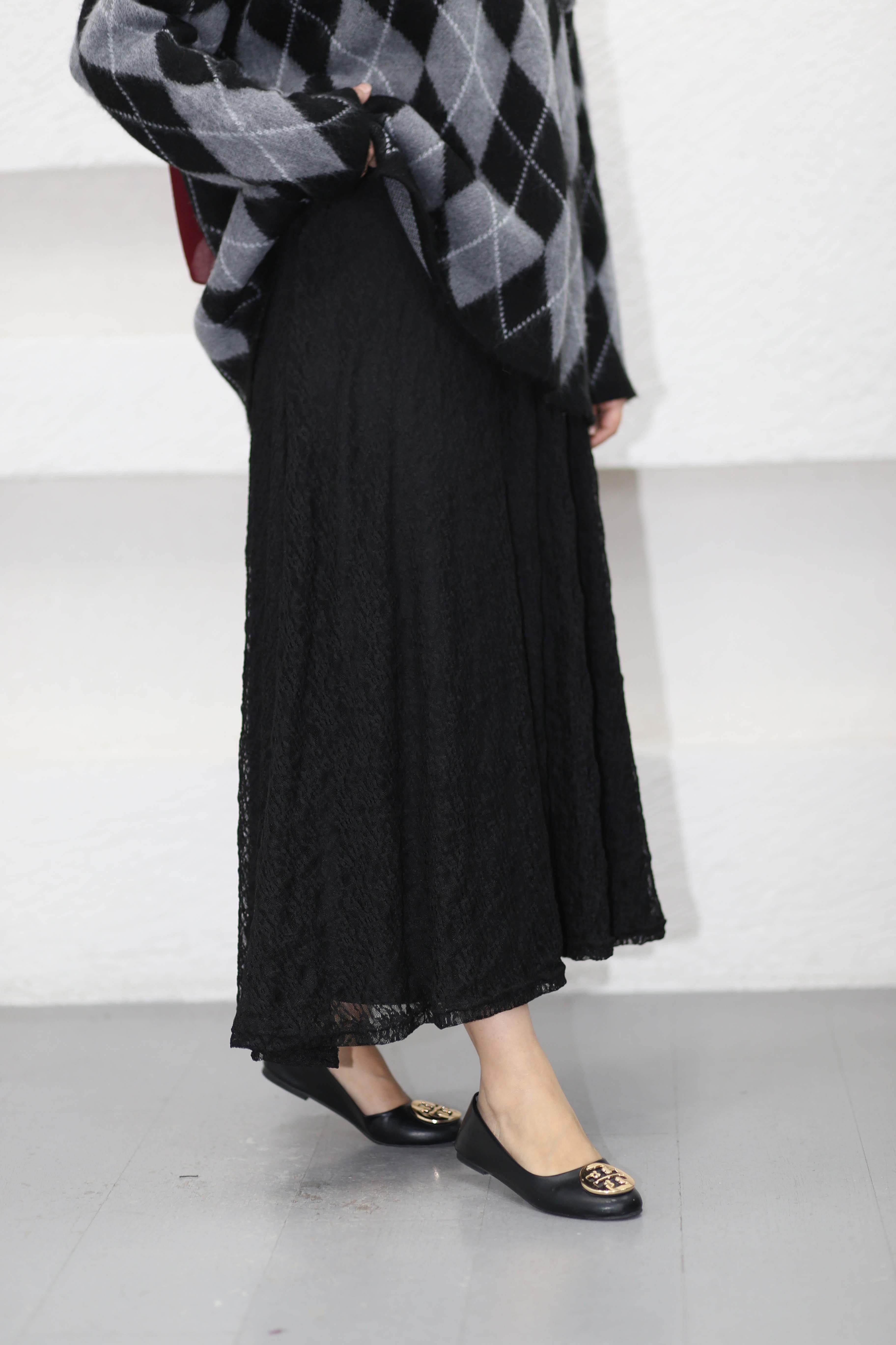 Dantelli Etek Siyah 30052