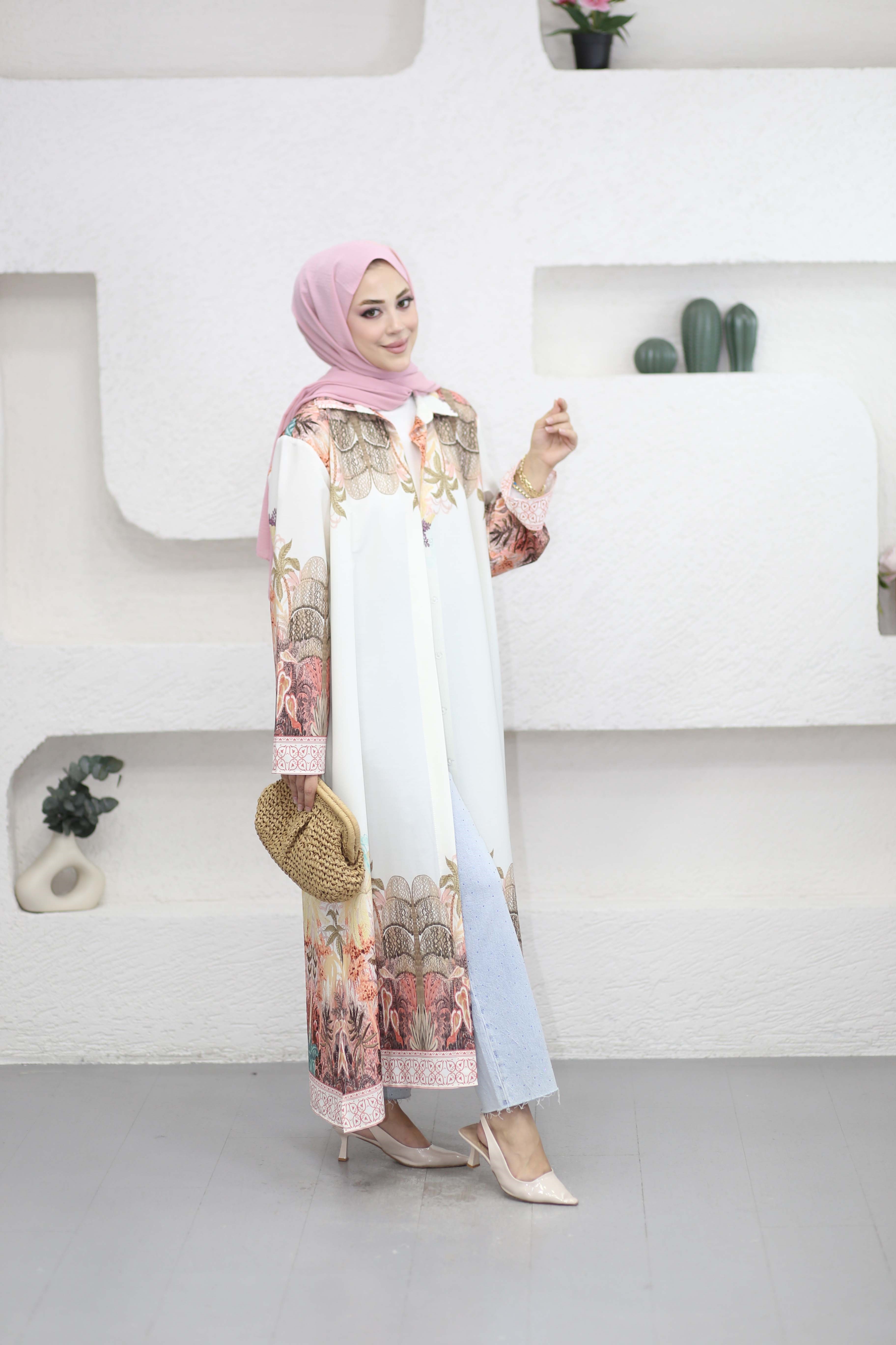 Palmera Tam Boy Tunik Krem 6109