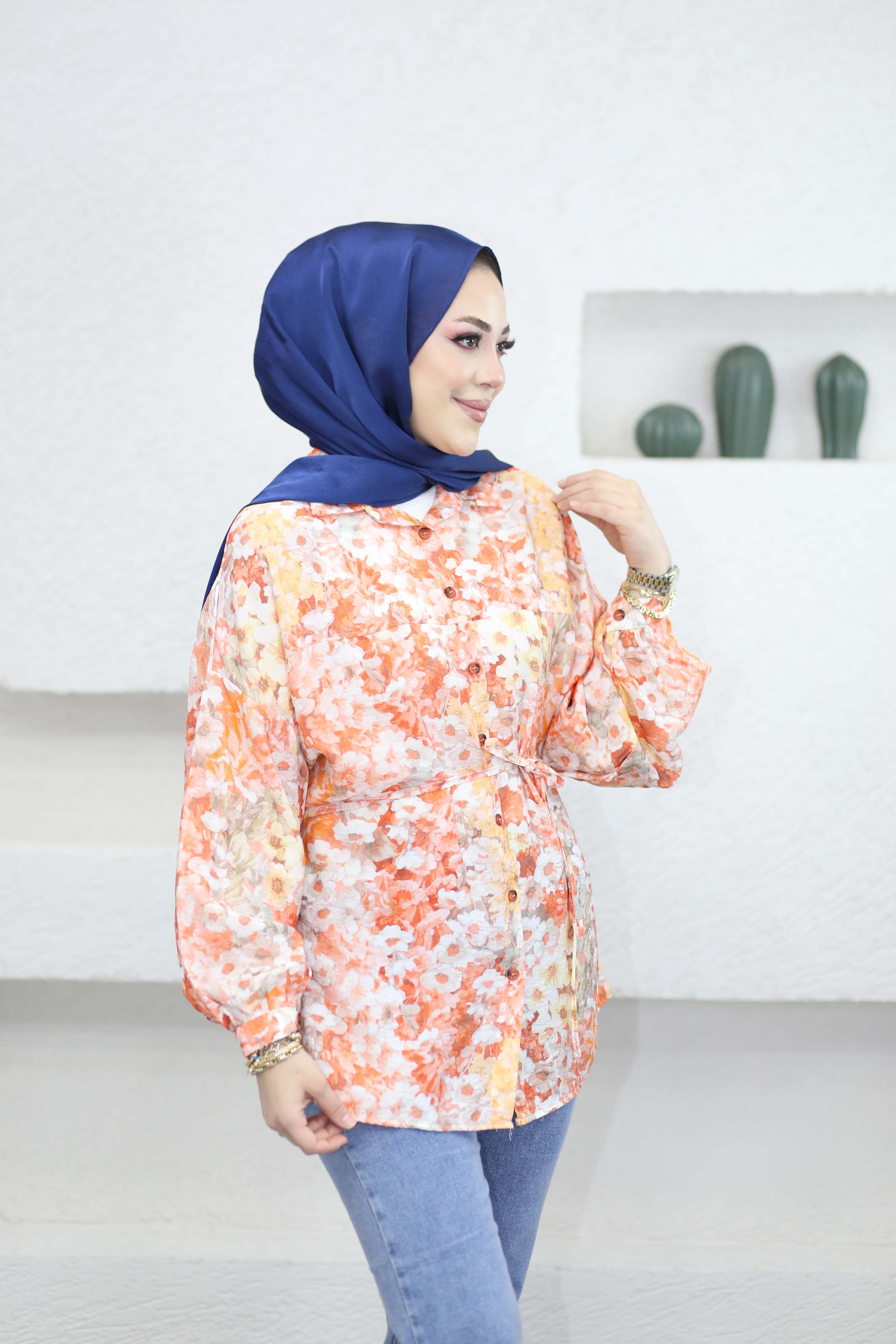 Yasemin Gömlek Turuncu 2311