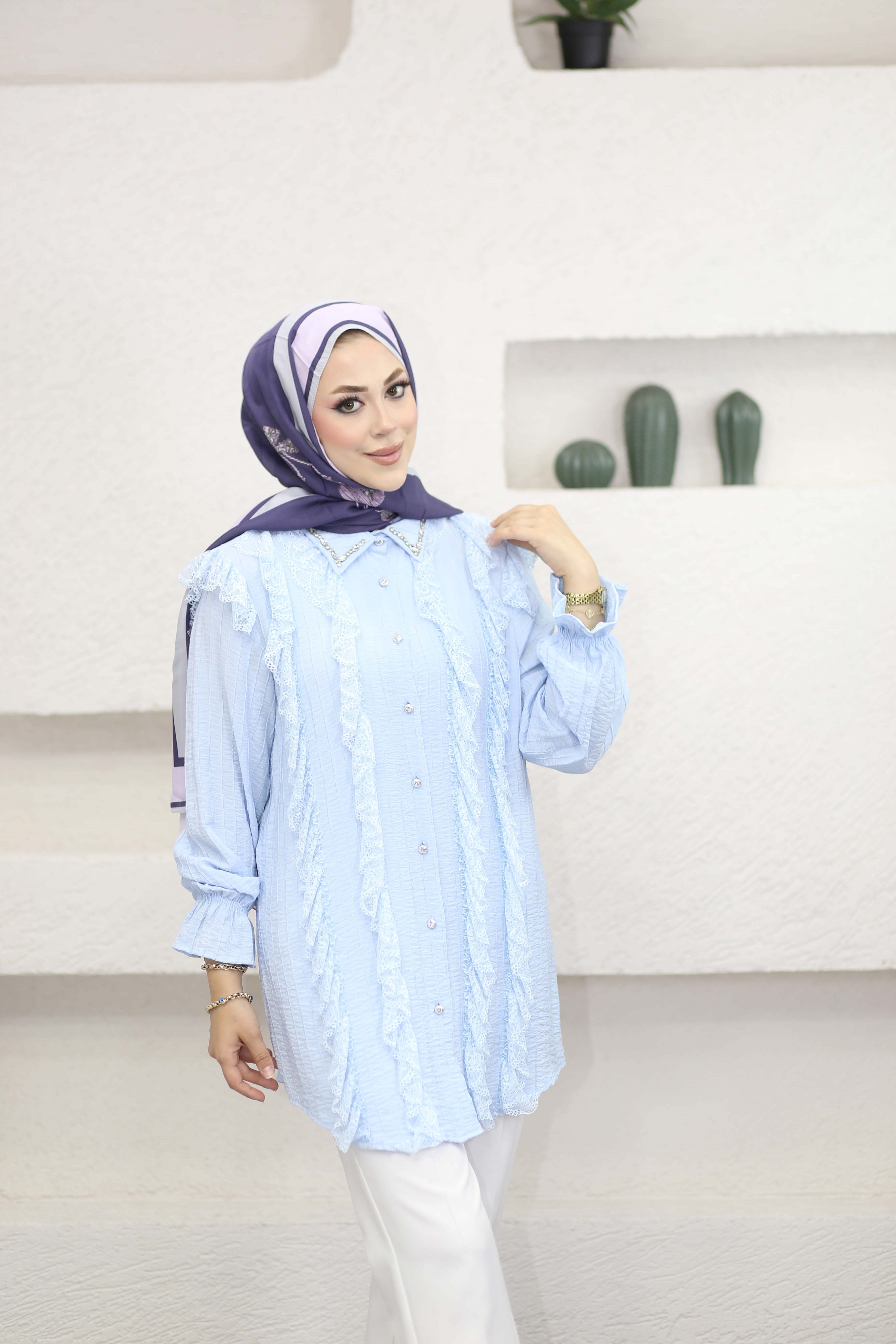Şehnaz Gömlek Bebe Mavi 170356