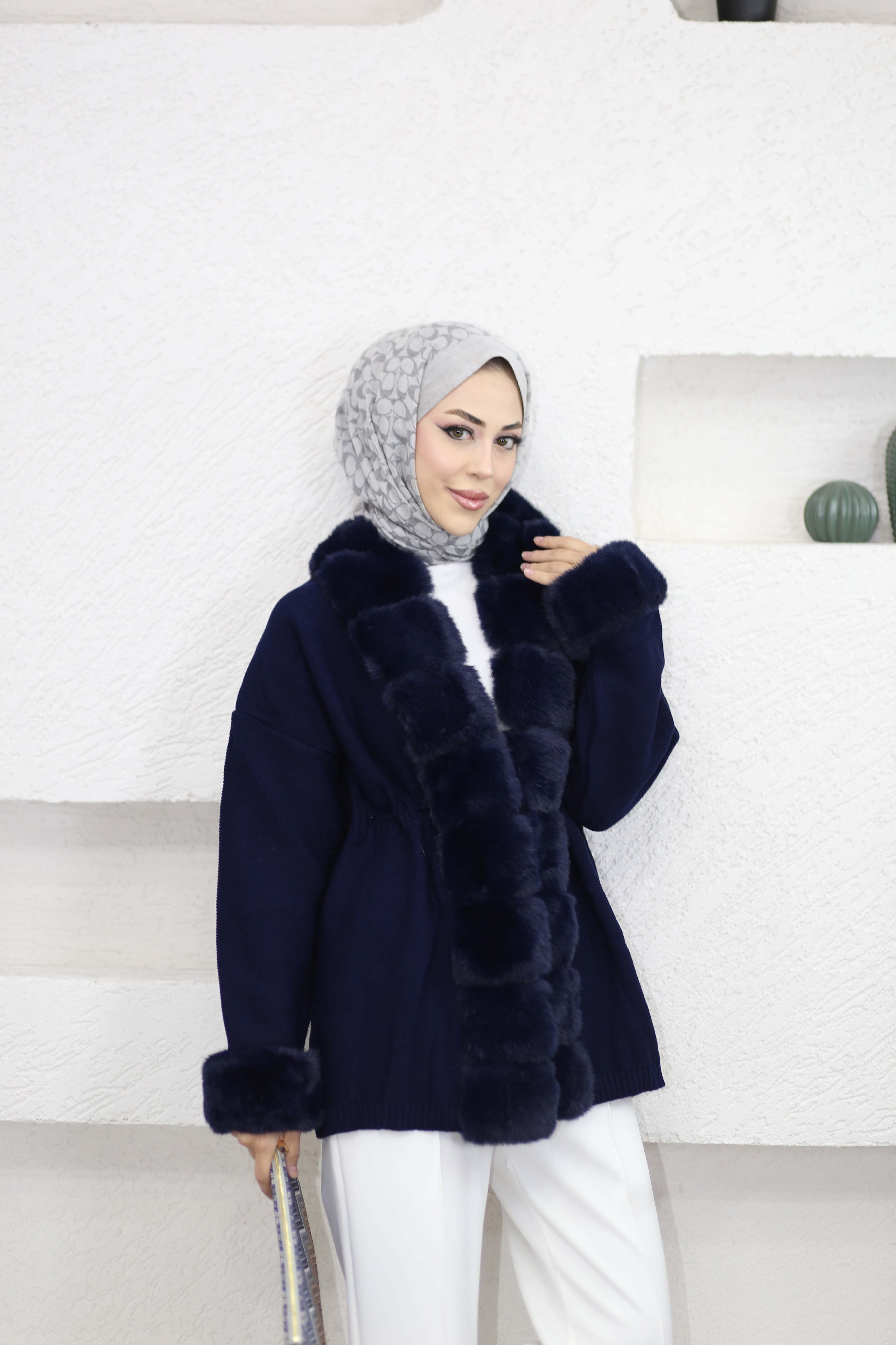 Jessı Kürk Hırka Lacivert 26226