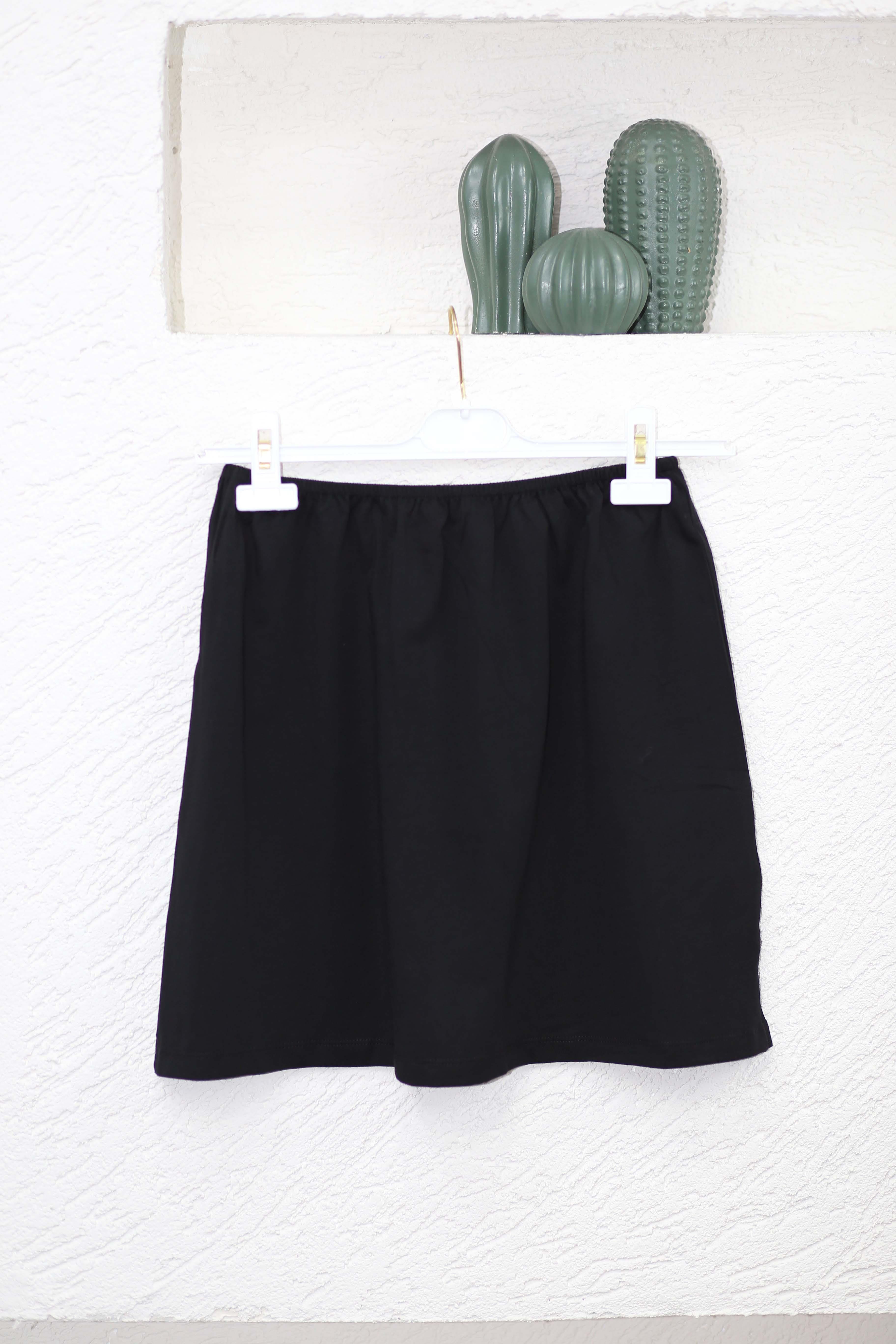 Penye Etek İçlik Siyah 6002