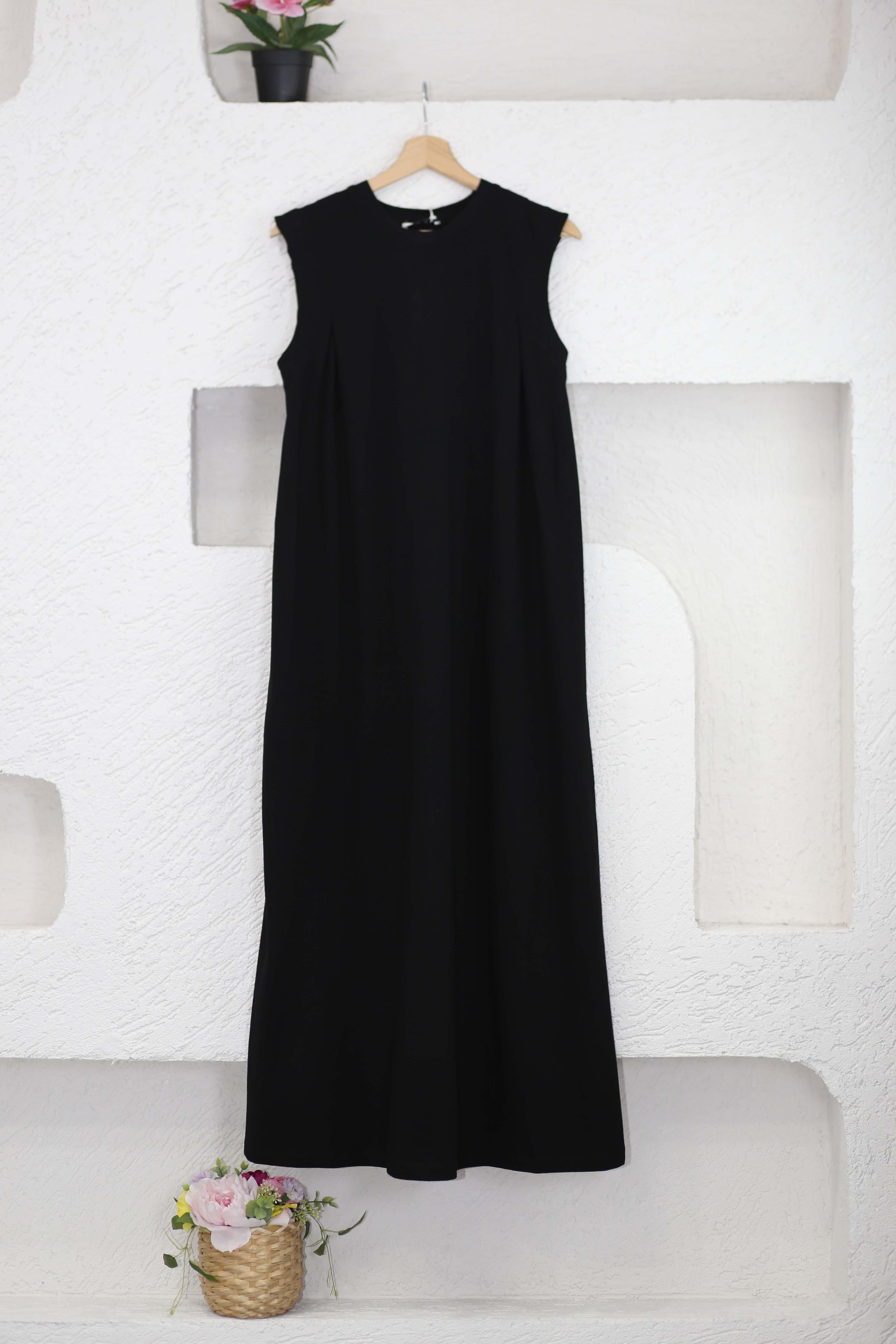 Poplin Süprem Elbise Siyah 3058