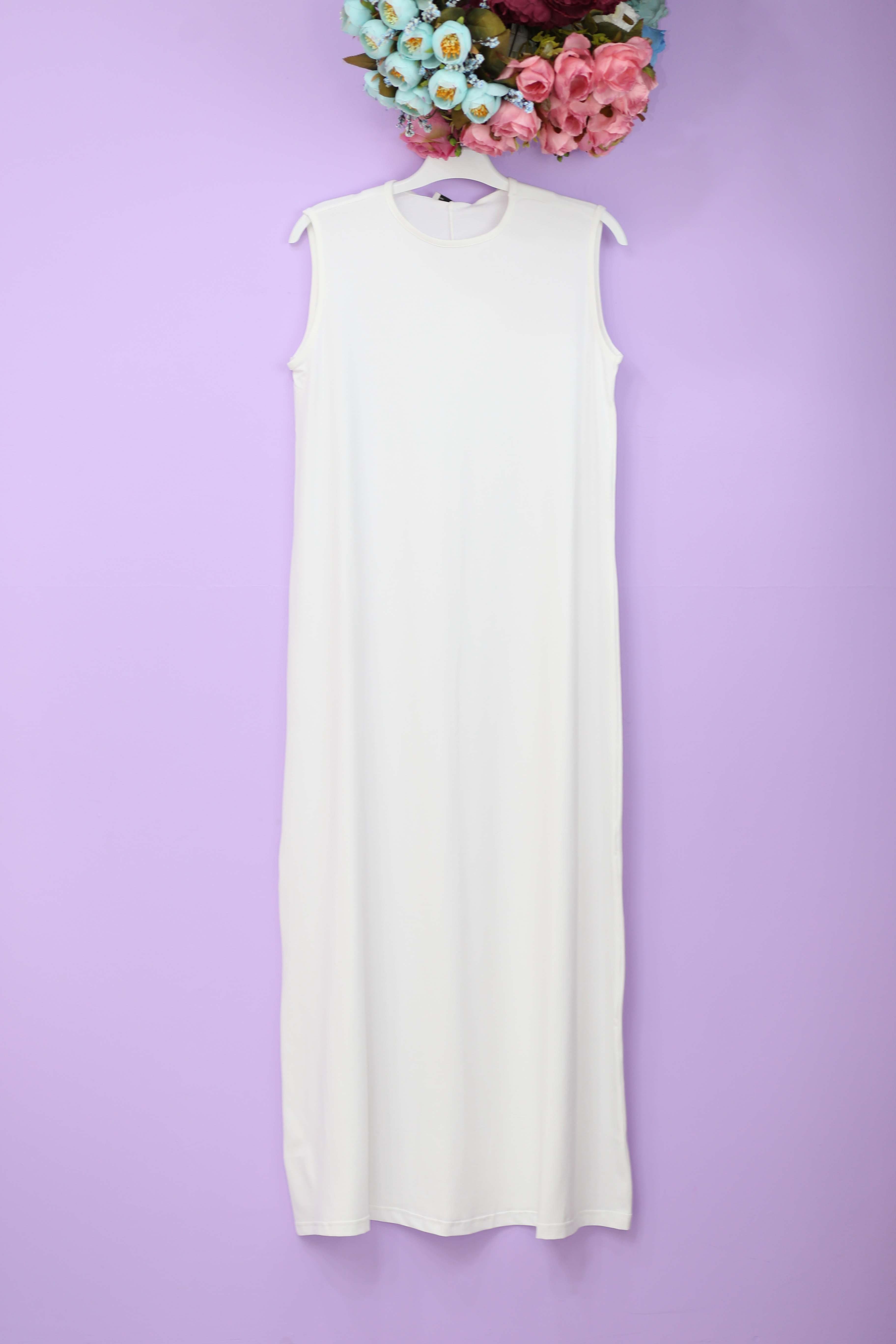 Uzun Elbise İçliği Beyaz 10229