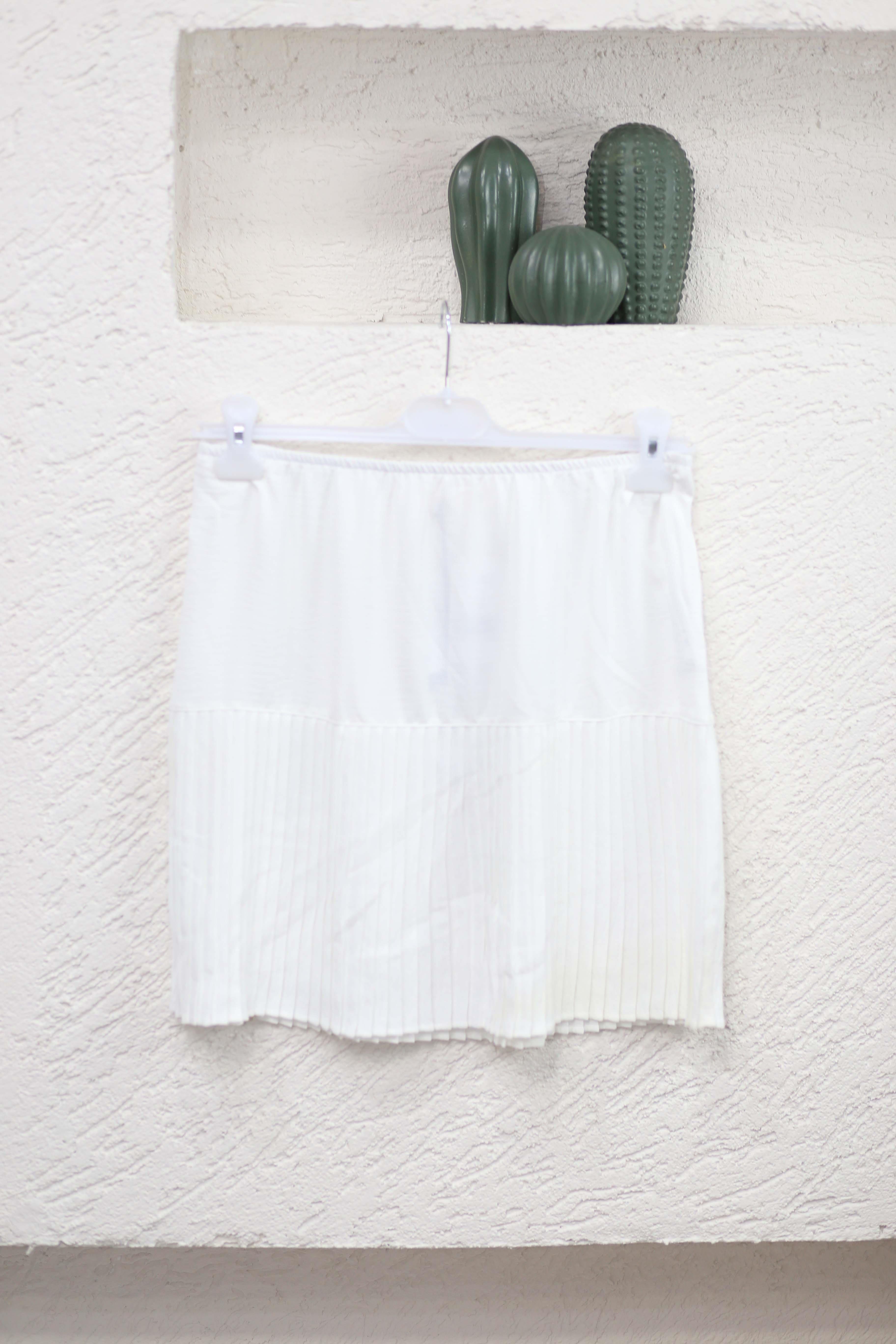 Yarı Piliseli Etek İçlik Beyaz 6004