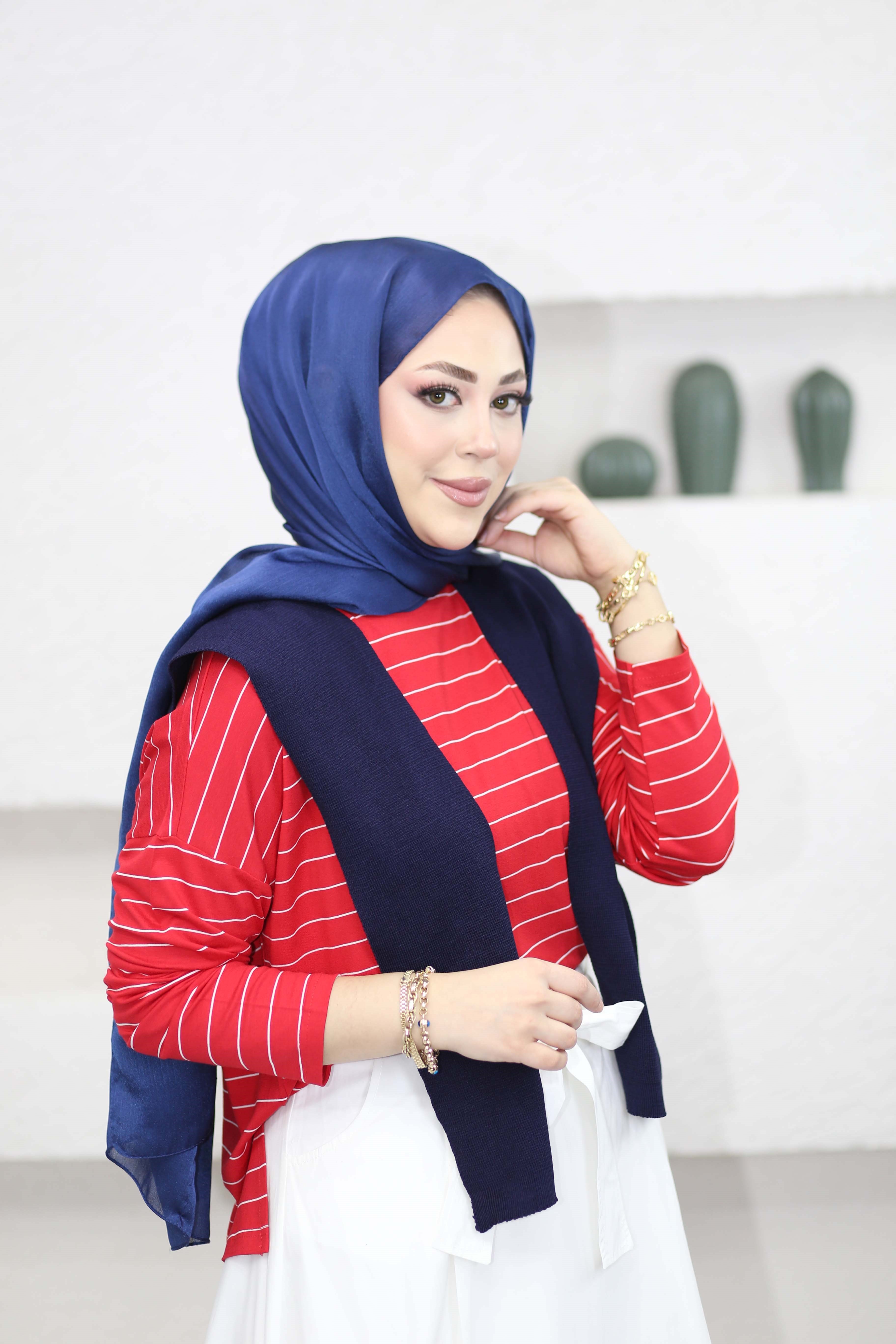 Çizgili Basıc Badi Kırmızı 24290