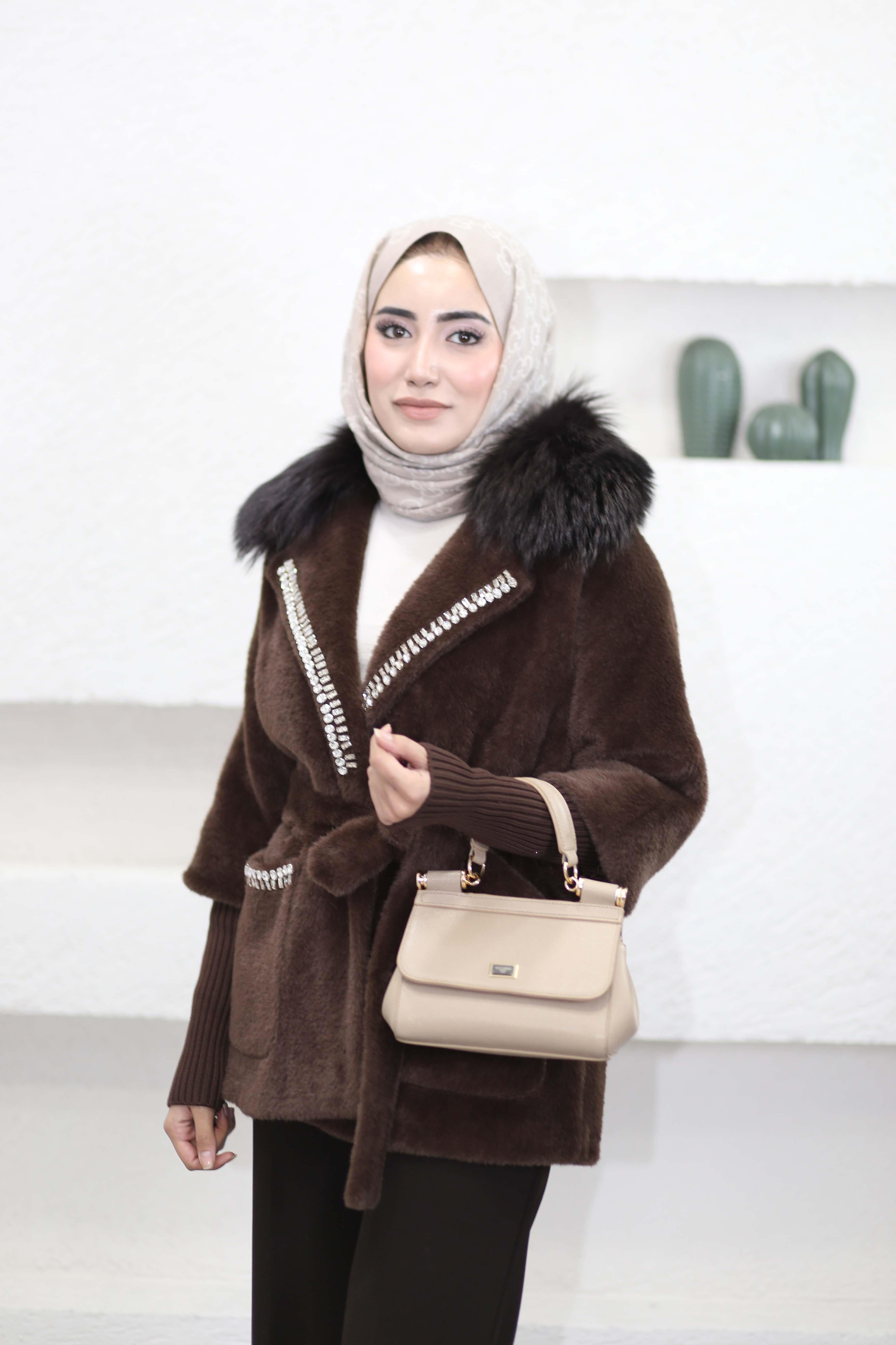 Taşlı Angora Kaban Kahverengi 7251