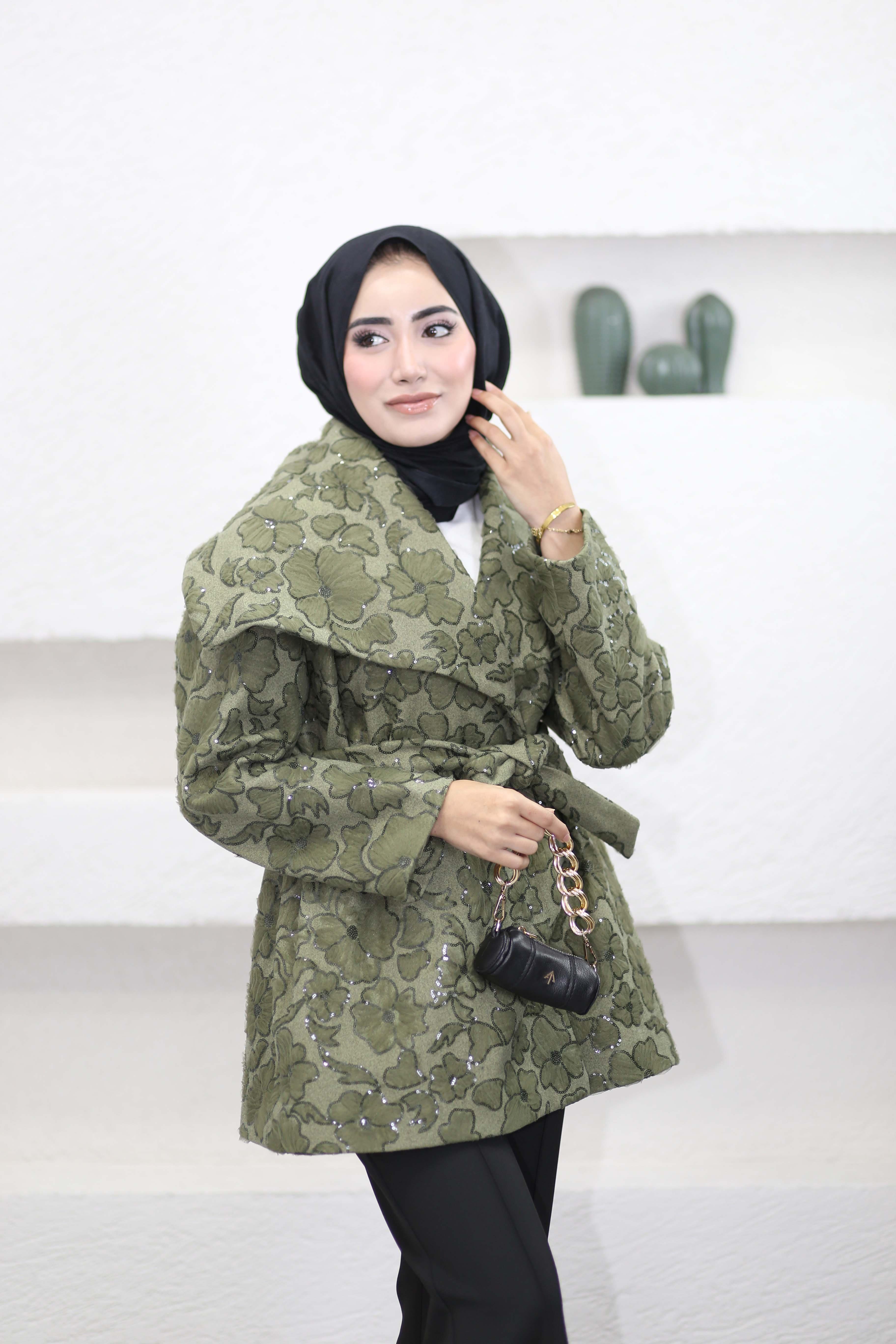 Payetli Premium Kaban Yeşil 8074