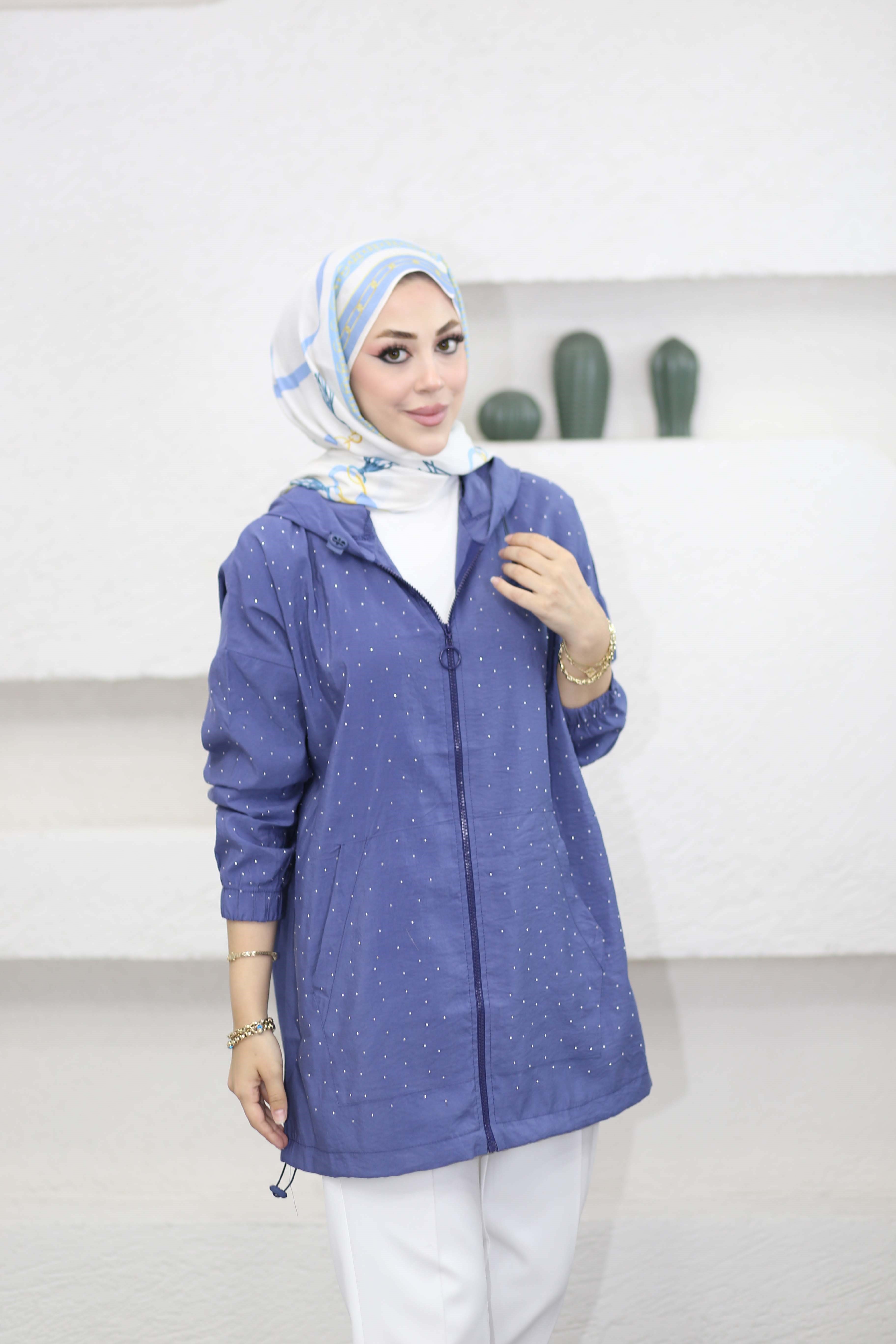 Taşlı Kap Lacivert 9066
