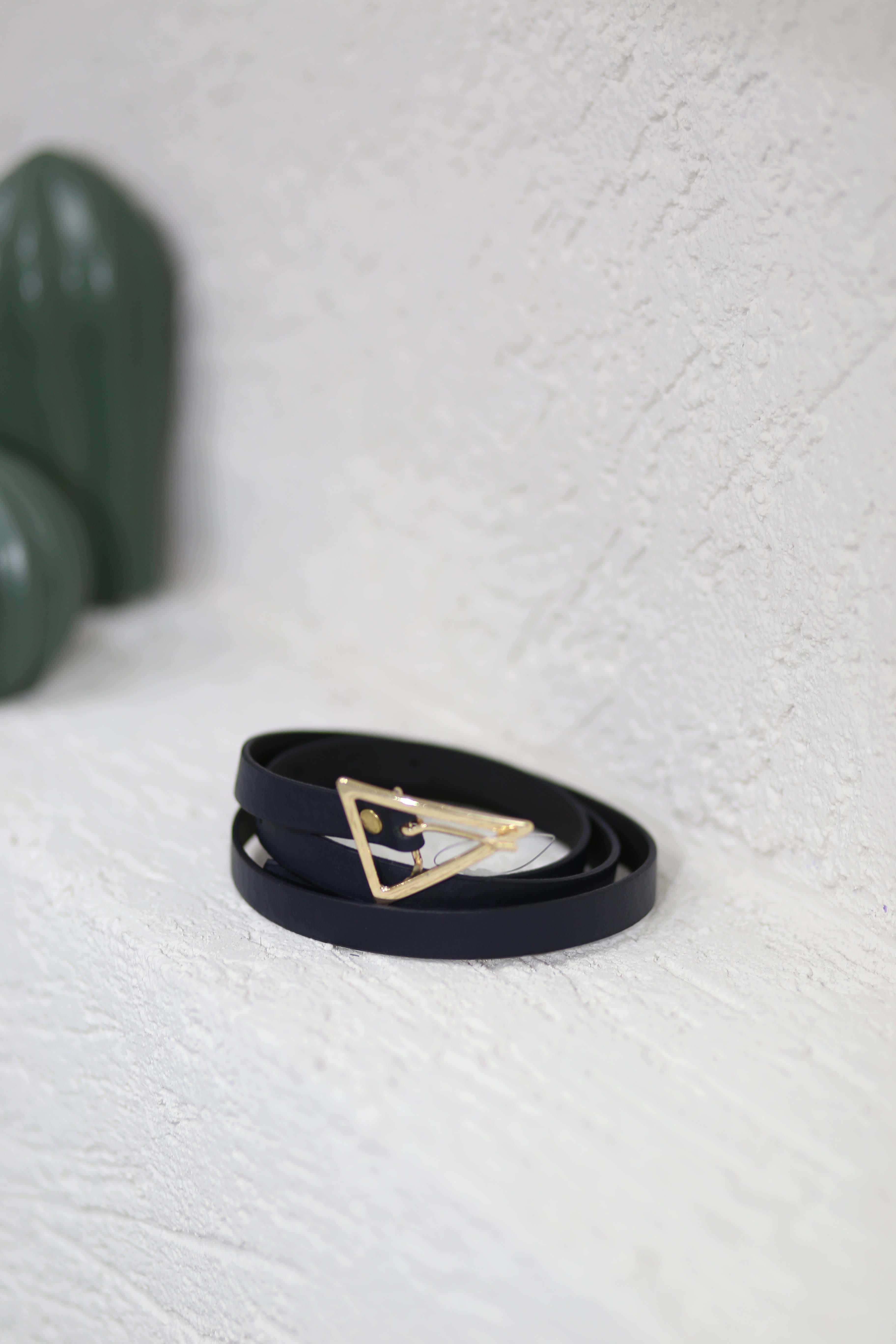 Üçgen Tokalı Kemer Lacivert KMR03