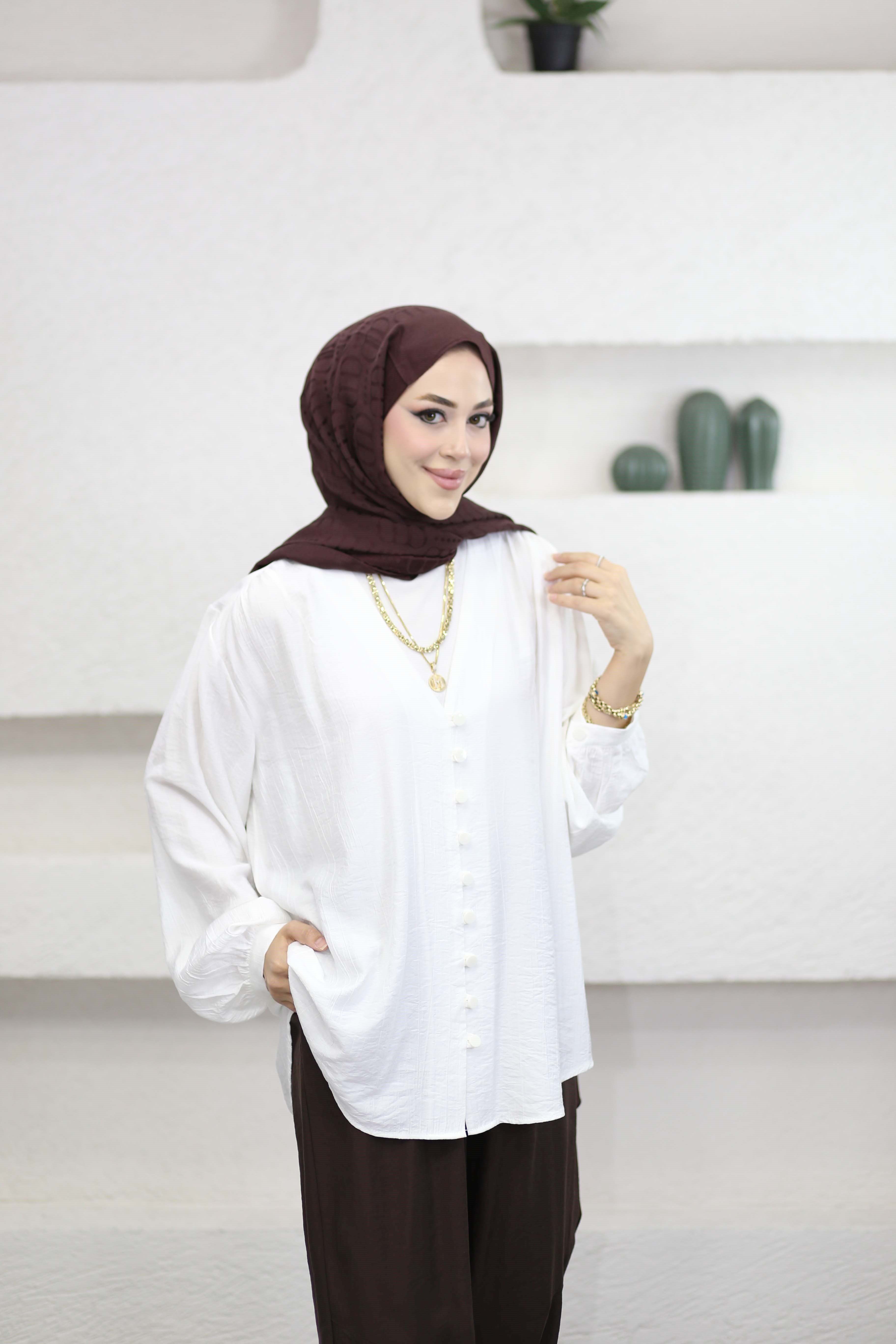 Sema Kimono Beyaz 1834