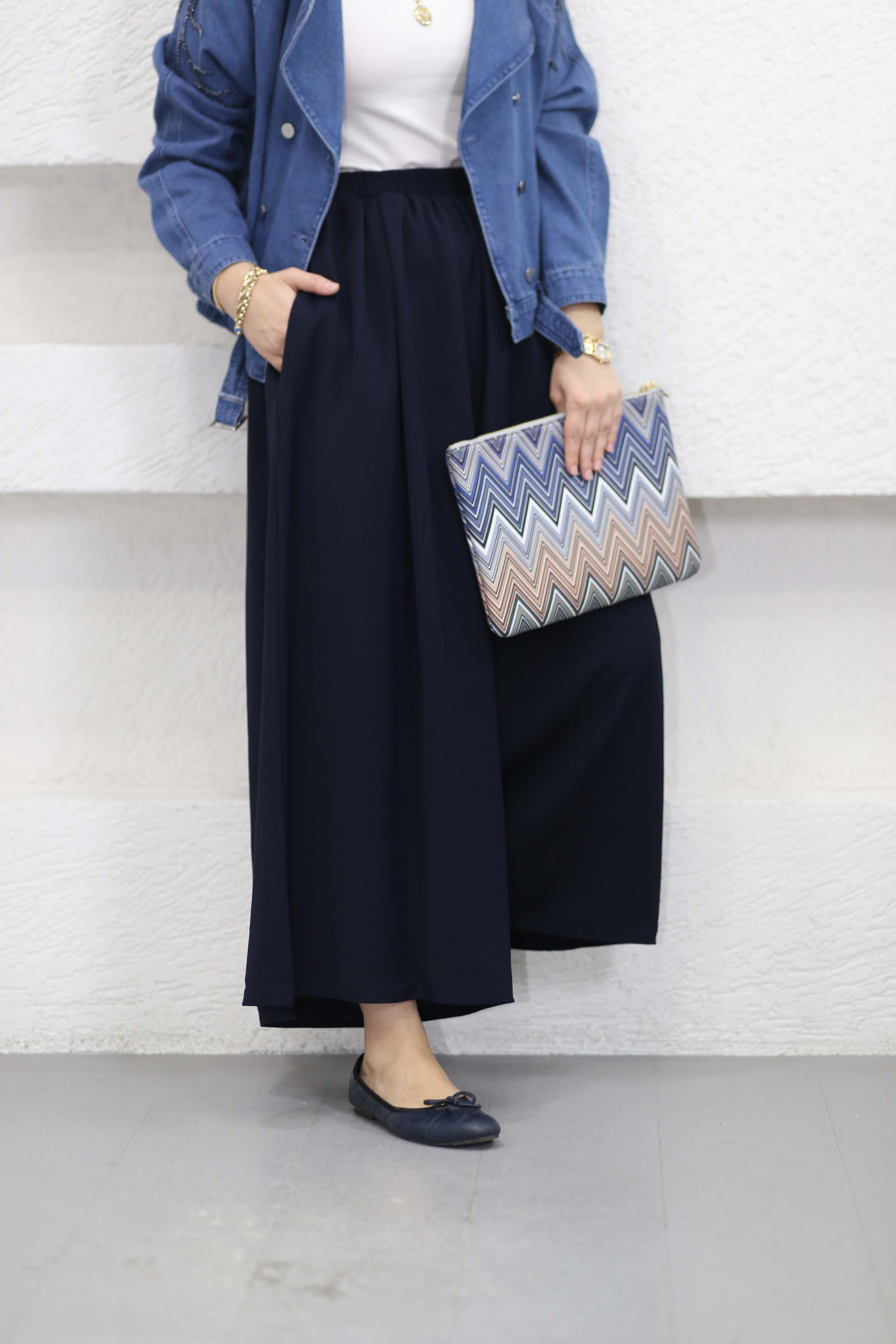 Palazzo pantolon Lacivert 1608