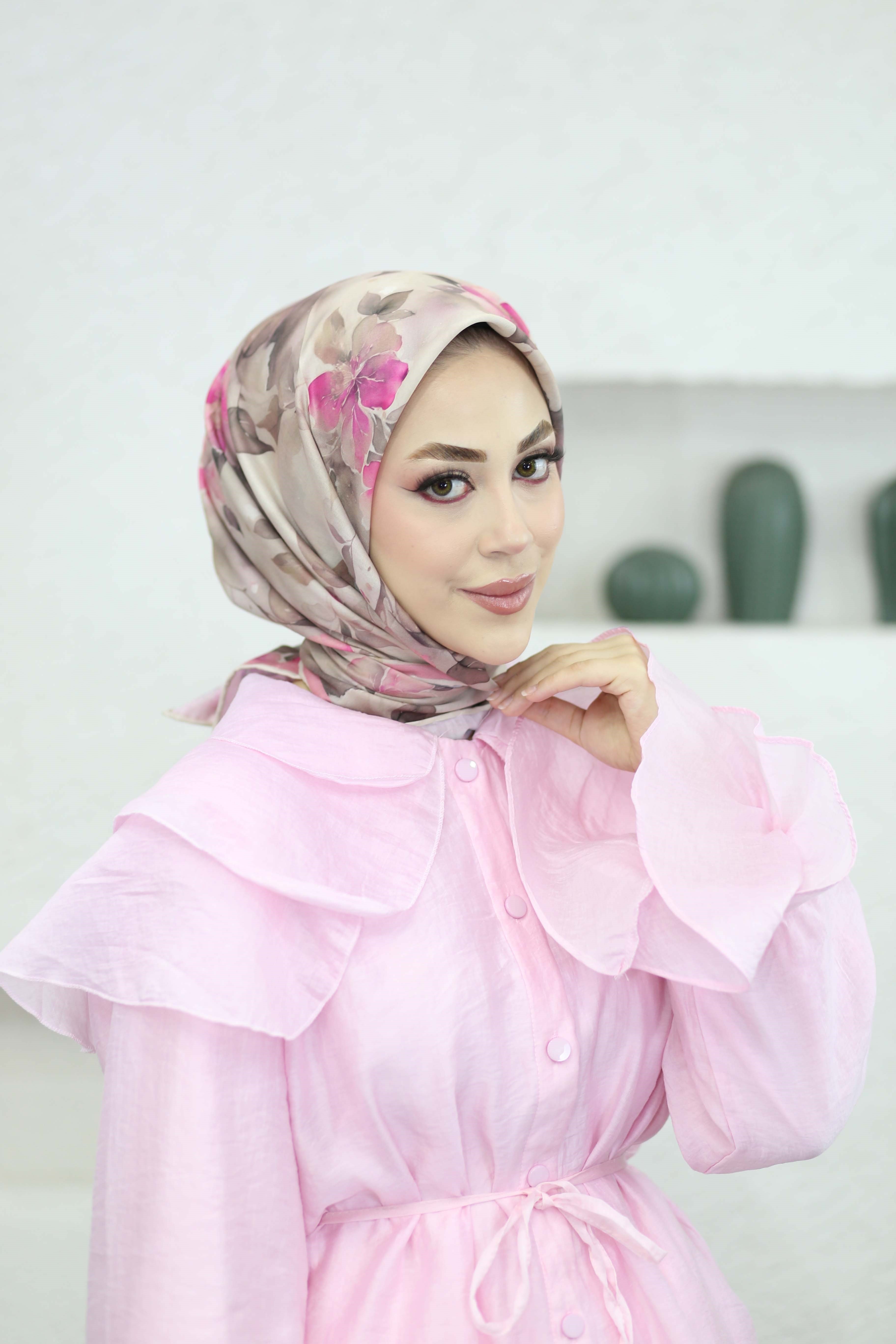 Botene Soft Eşarp Pembe 7217