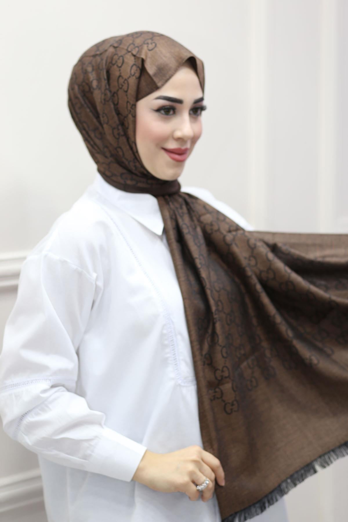Gucci Desen Şal Taba 1867