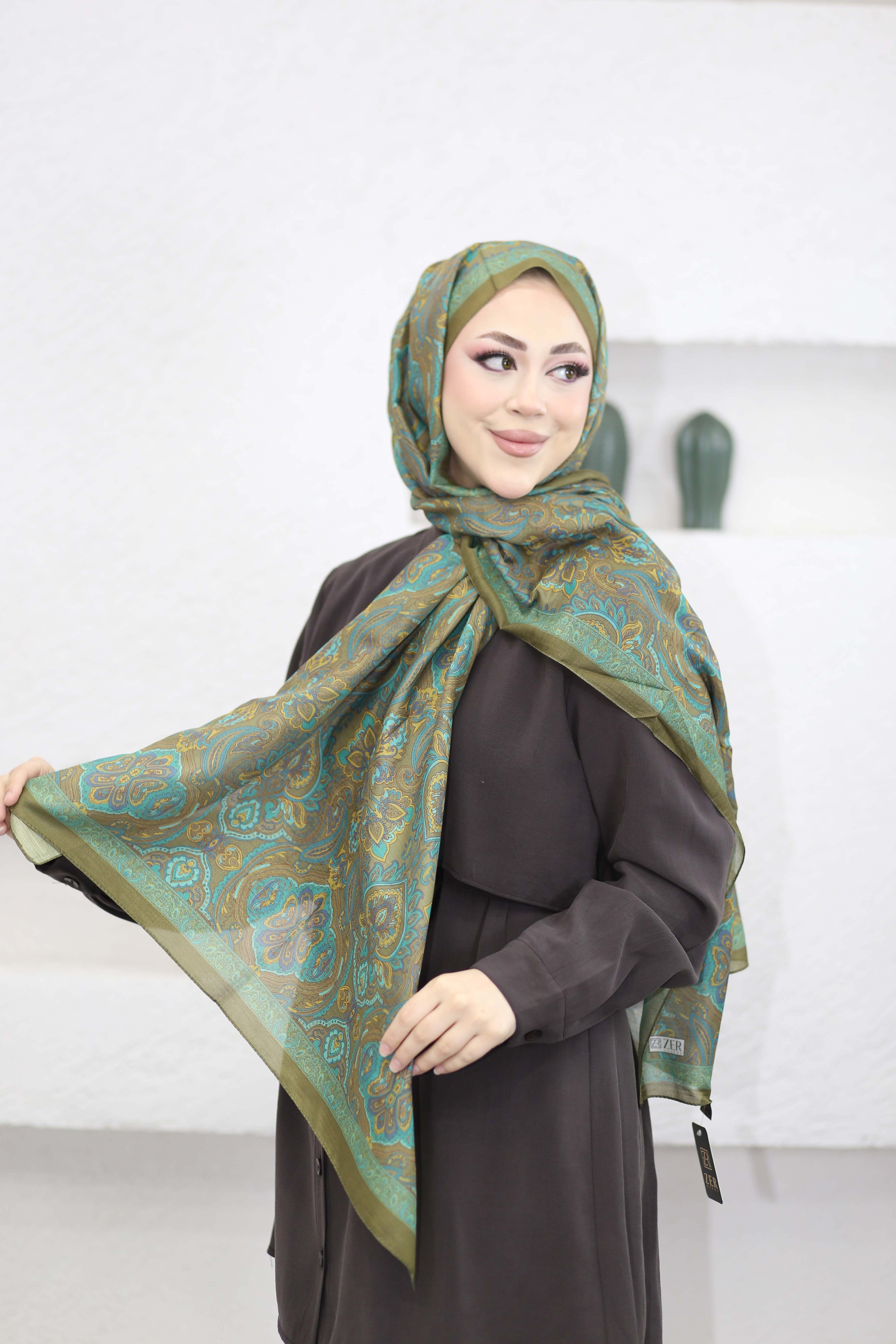 Zerda Şal Yağ Yeşili 8342