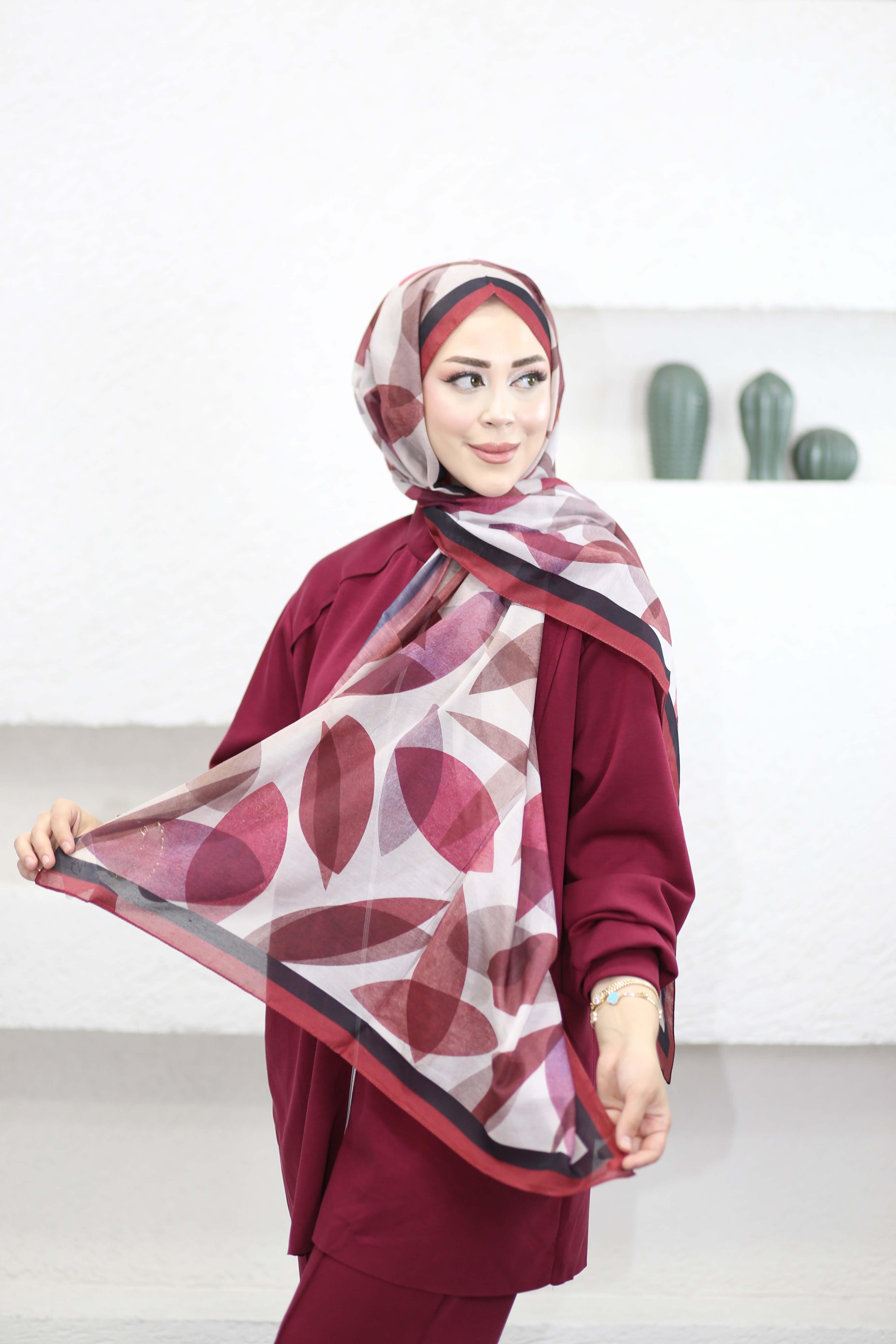 Yonca Şal Bordo 5140