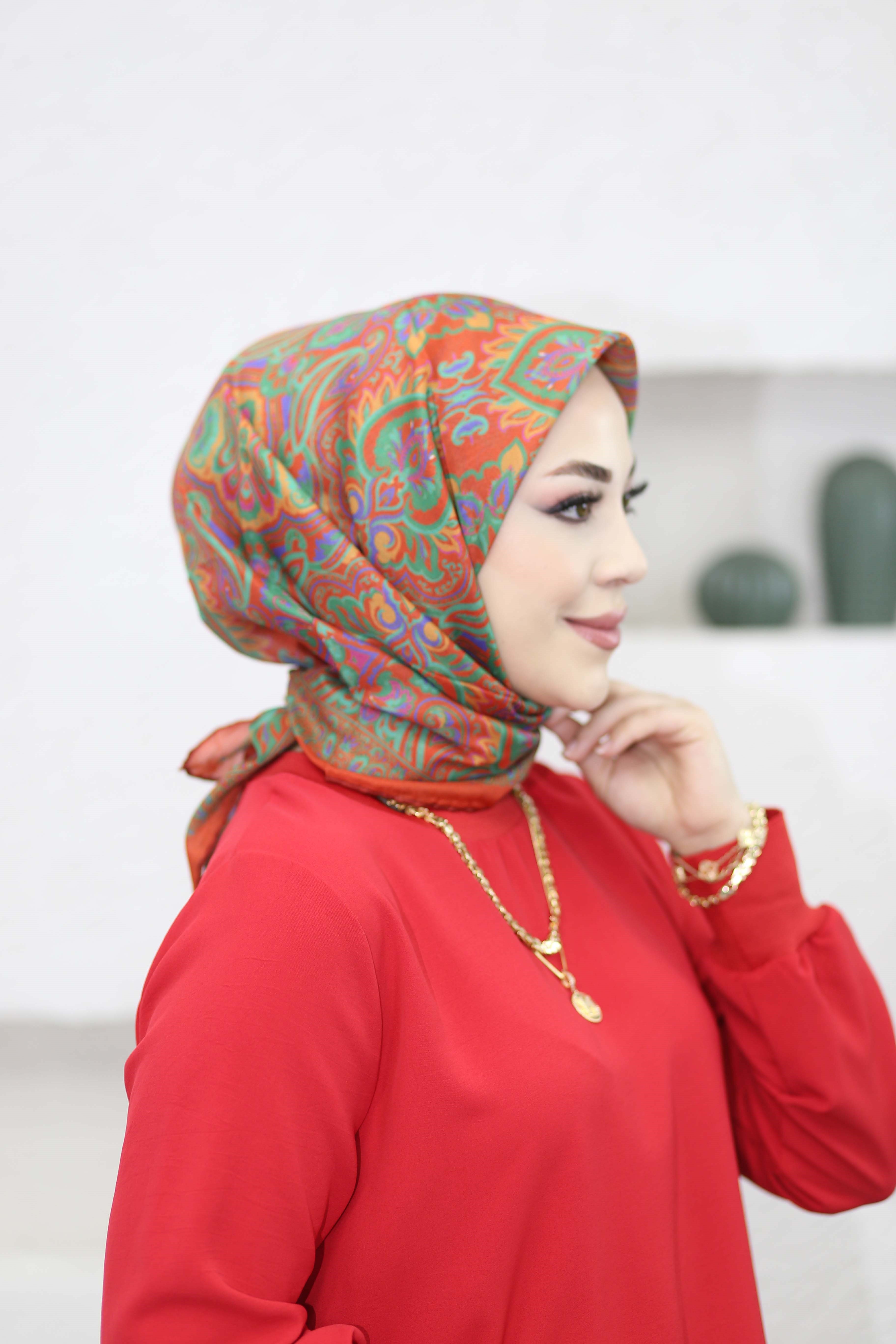 Zerda Eşarp Kiremit 1025