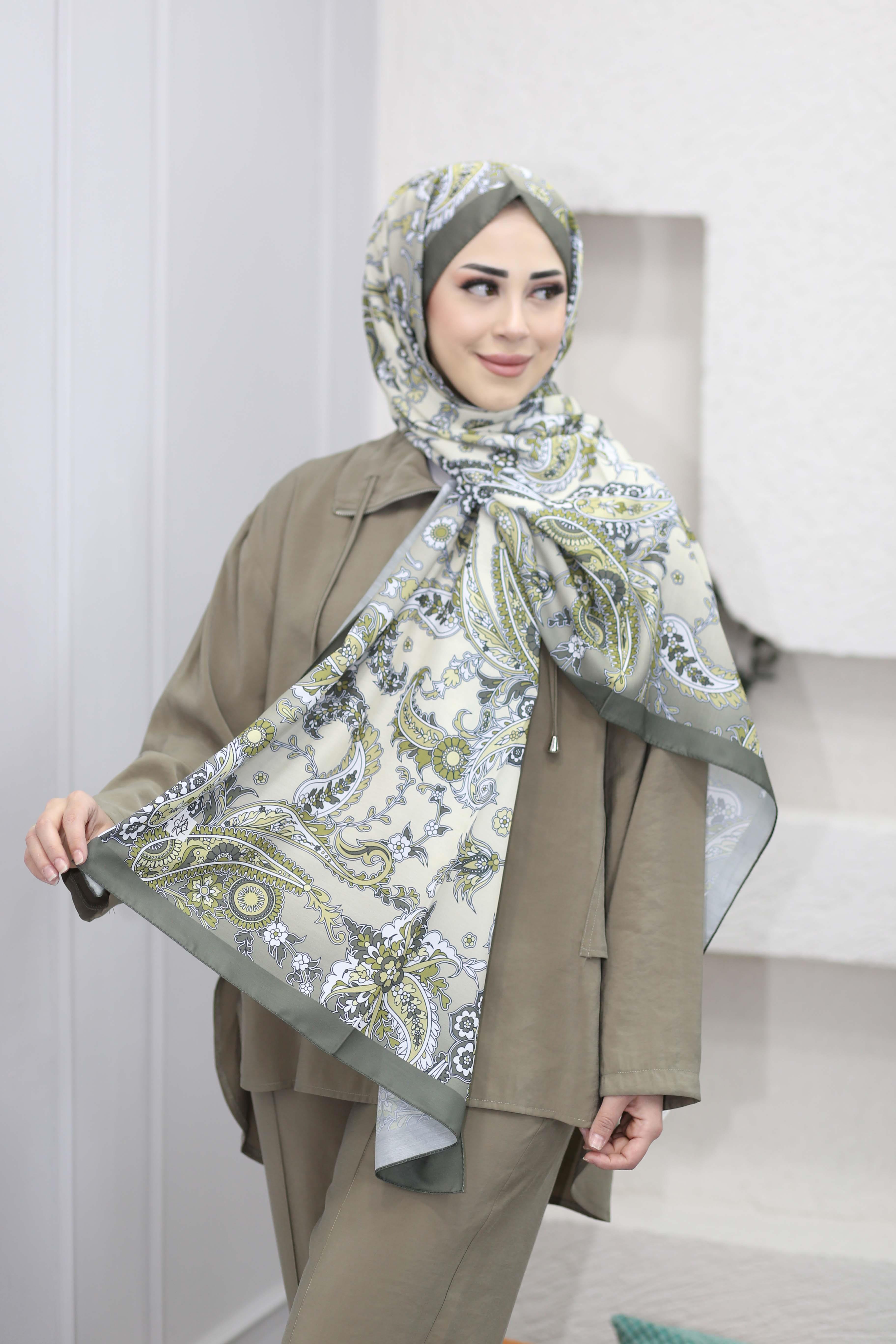 Dijital Soft Şal Haki 5013