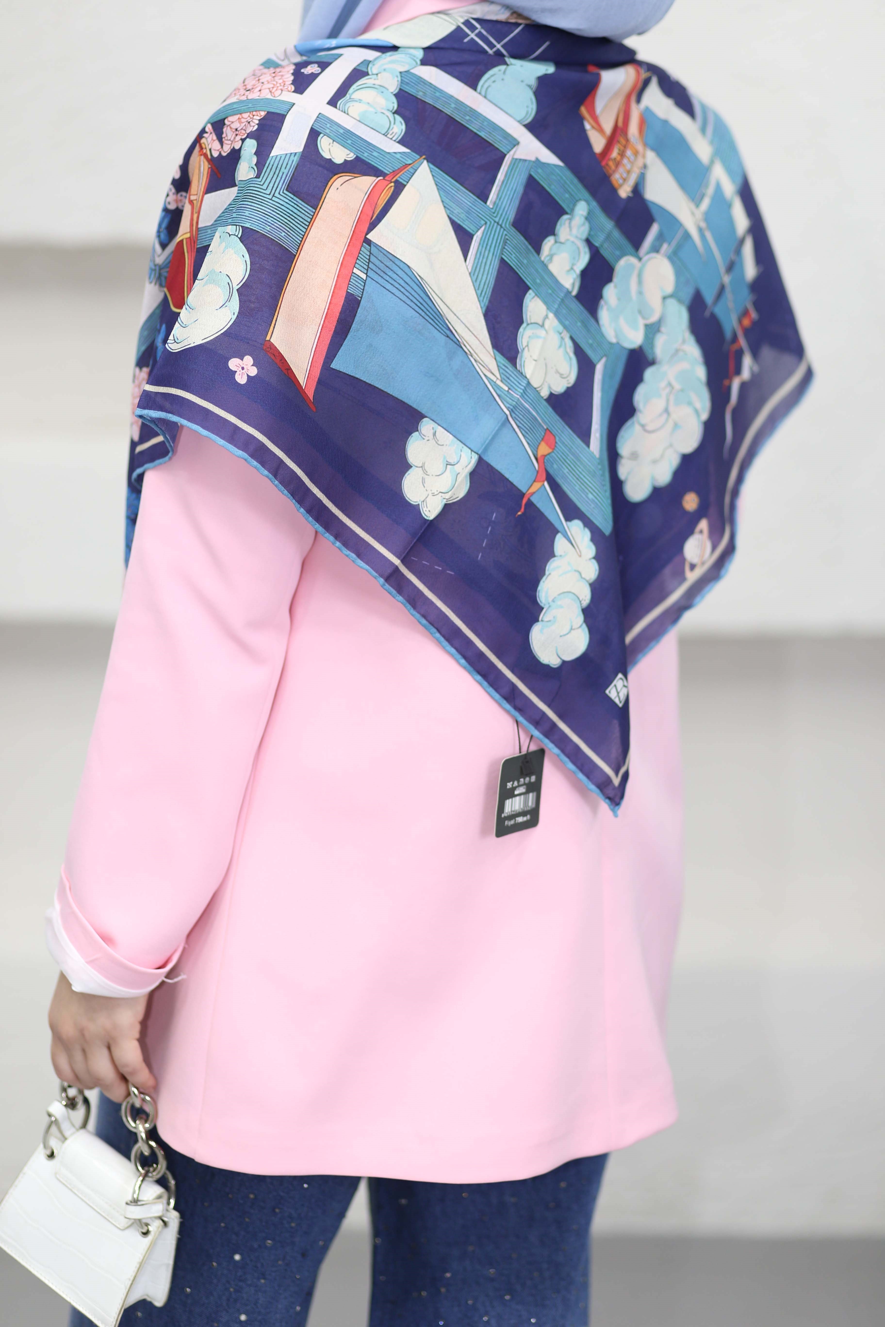 Deniz Eşarp Lacivert 9227