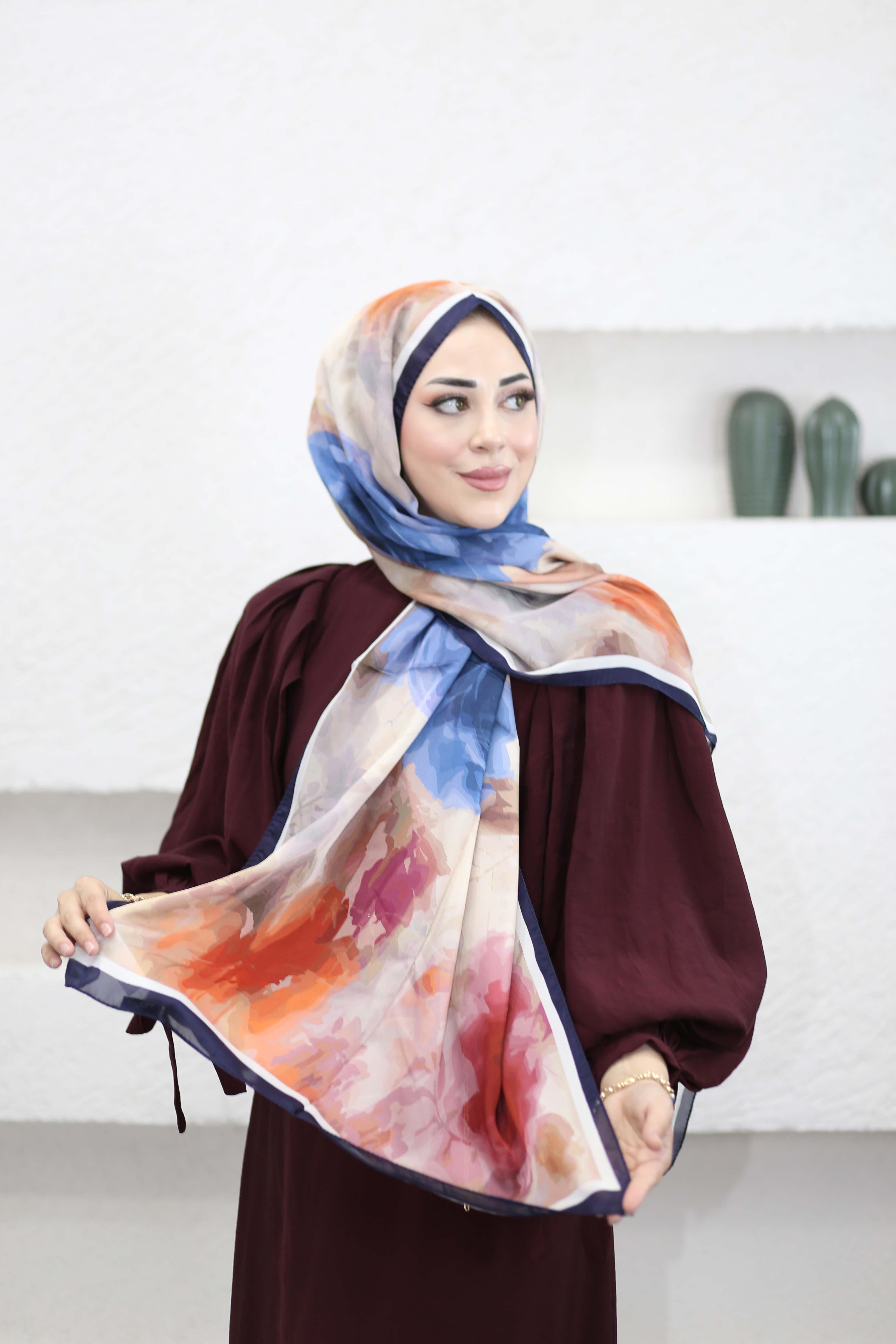 Piramit Şal Lacivert 8002