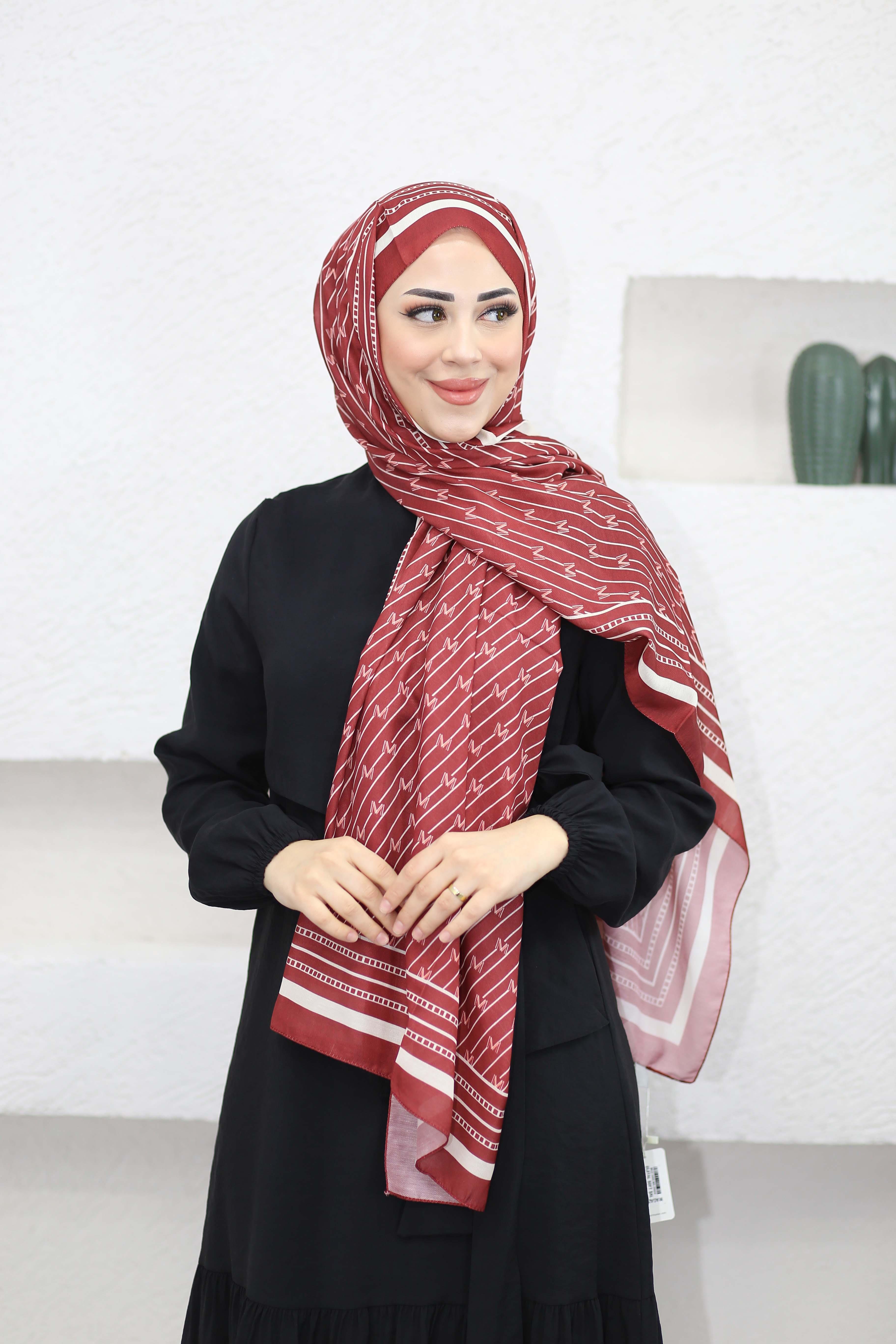 M Logolu Şal Bordo 5000