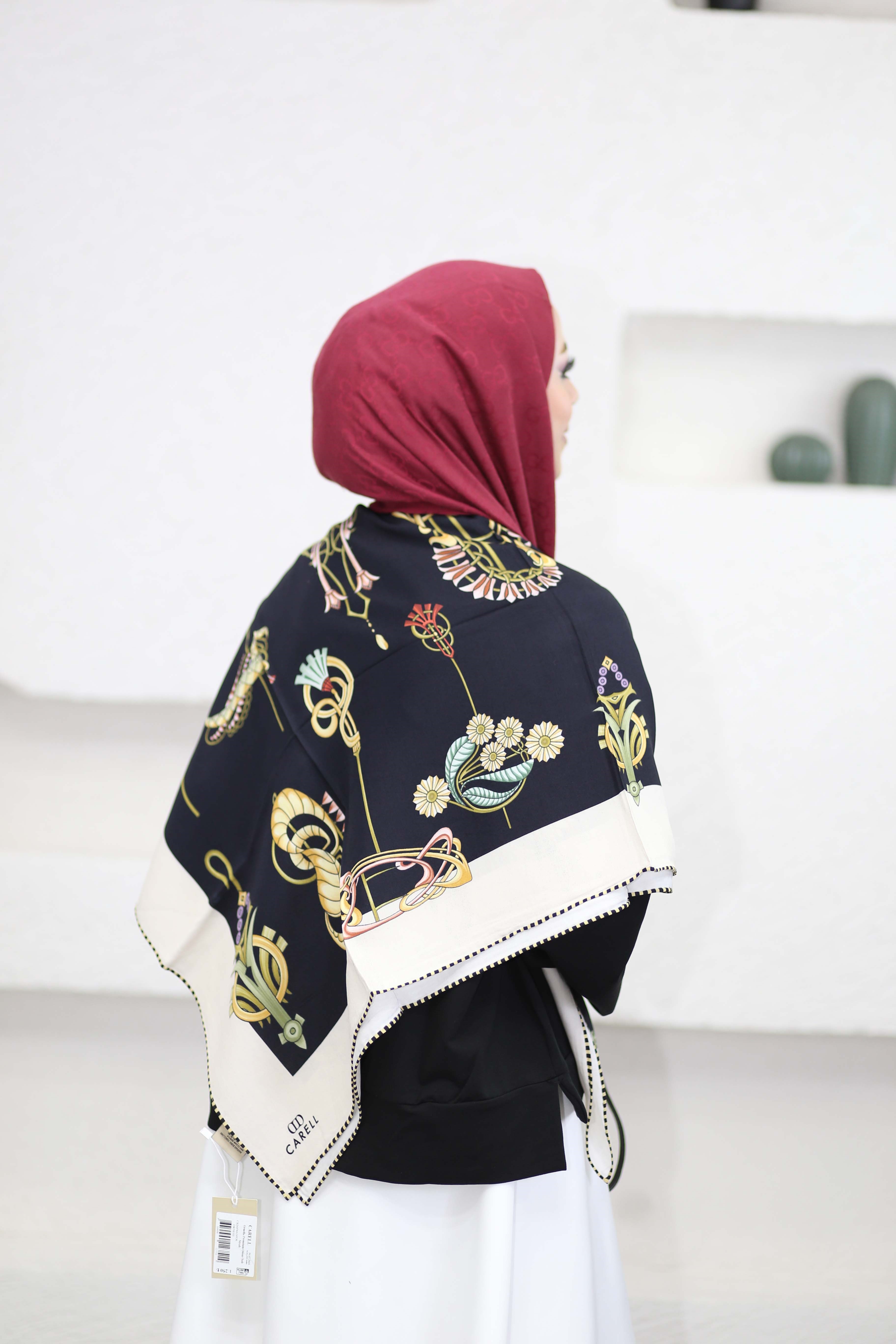 Ornella premium omuz şalı Siyah 7514