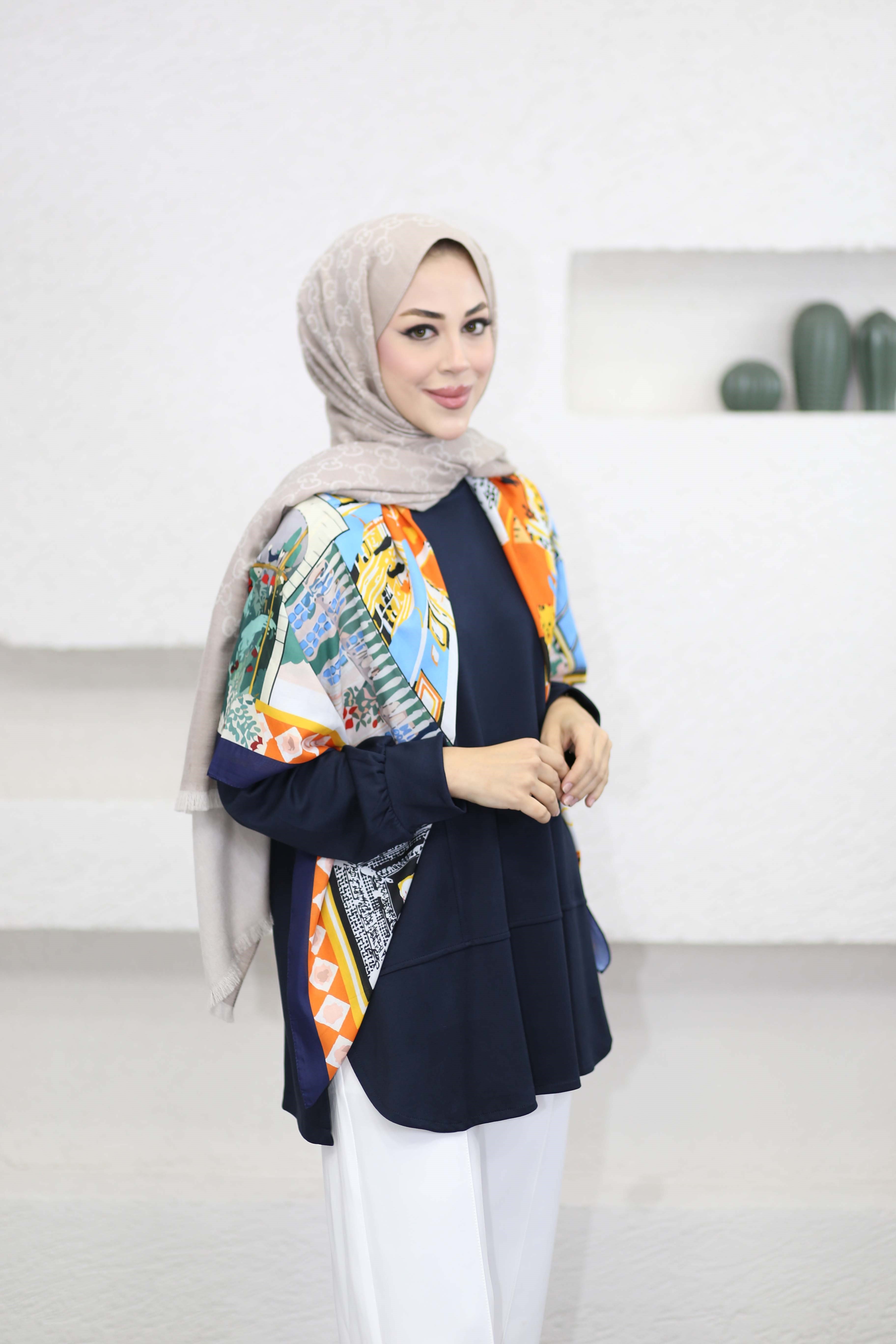 Yanları Fermuarlı Sweat Lacivert 24456