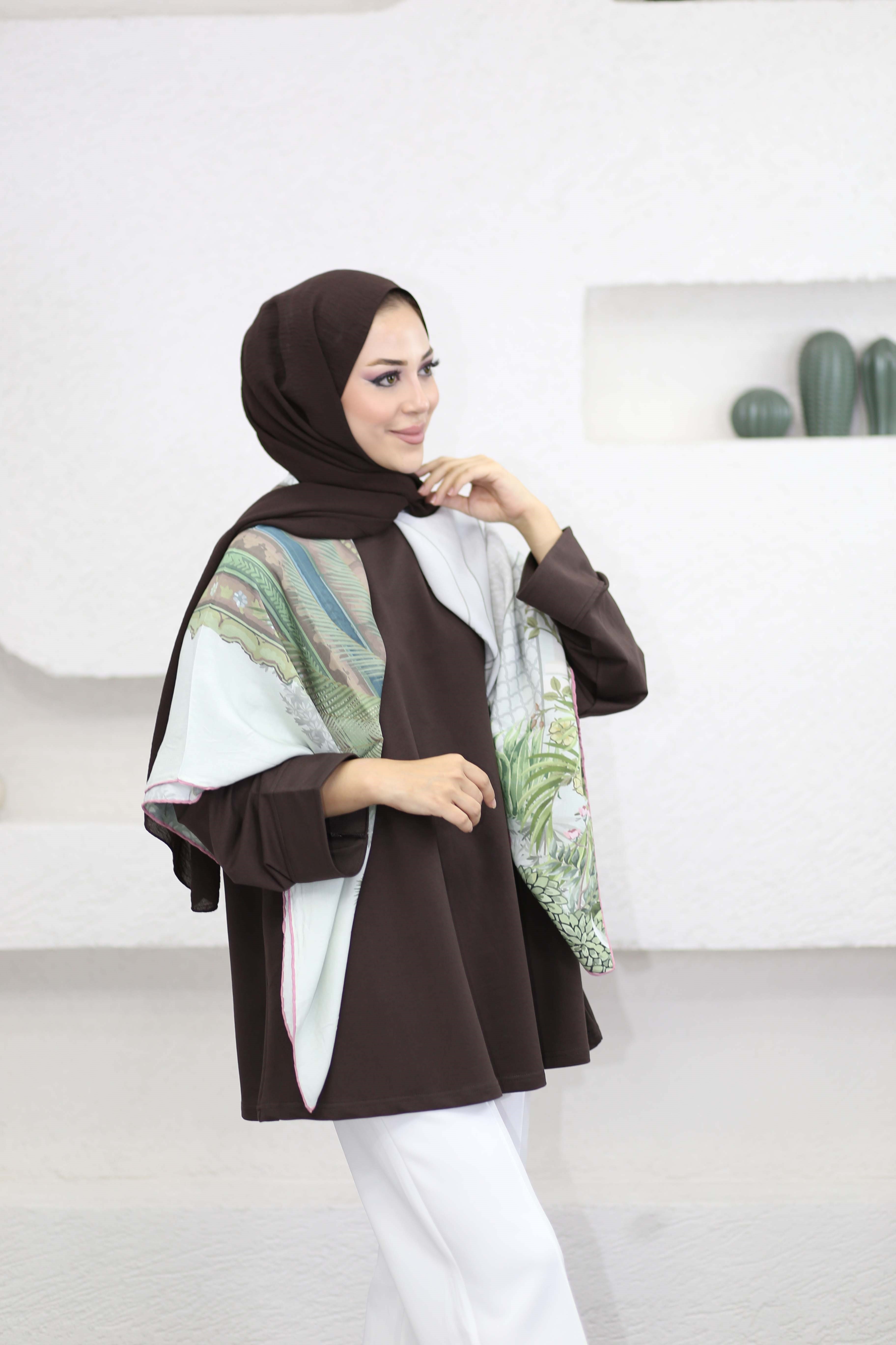 Dikiş Detaylı Sweat Kahverengi 3068