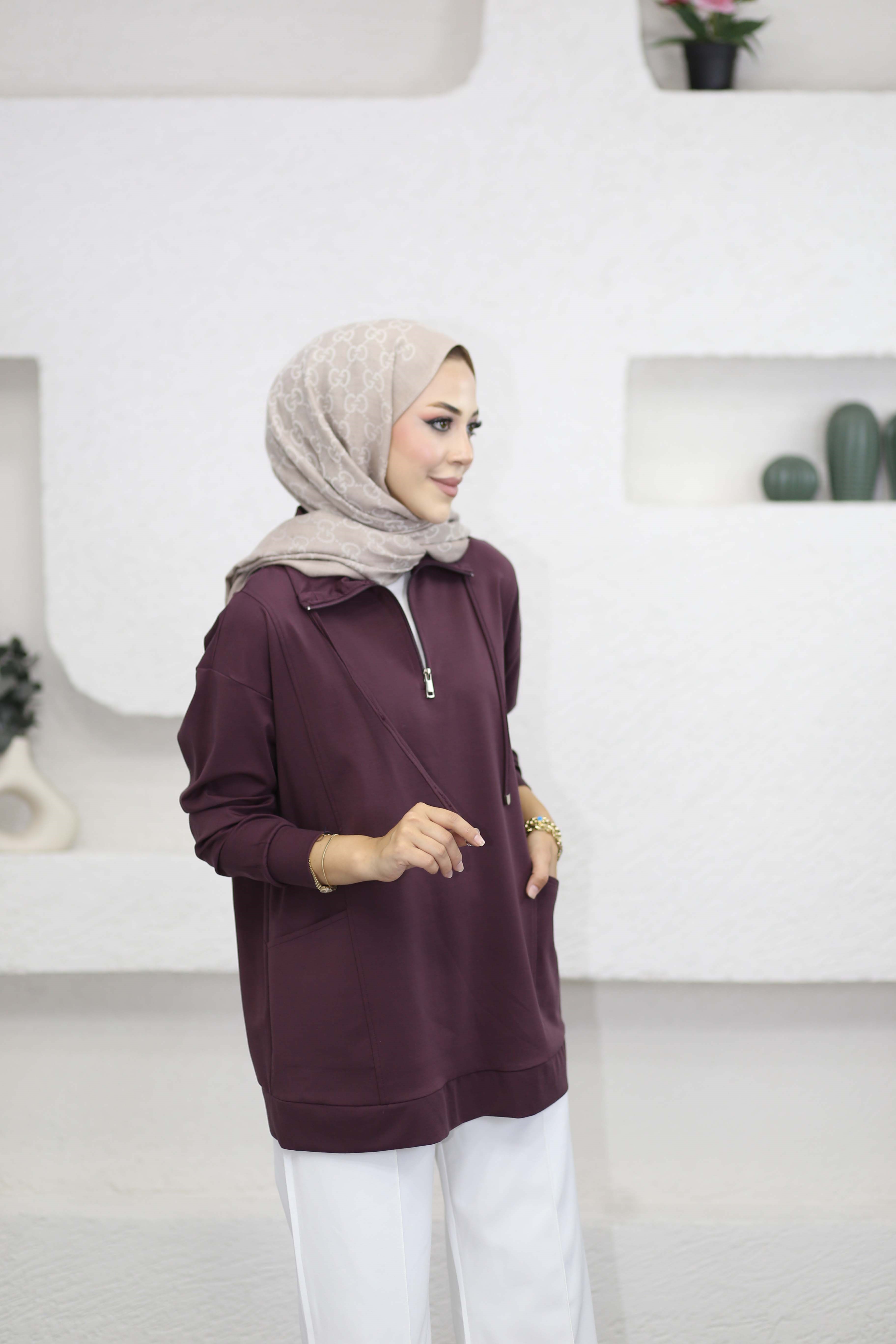 Yan Cepli Sweat Bordo 4523
