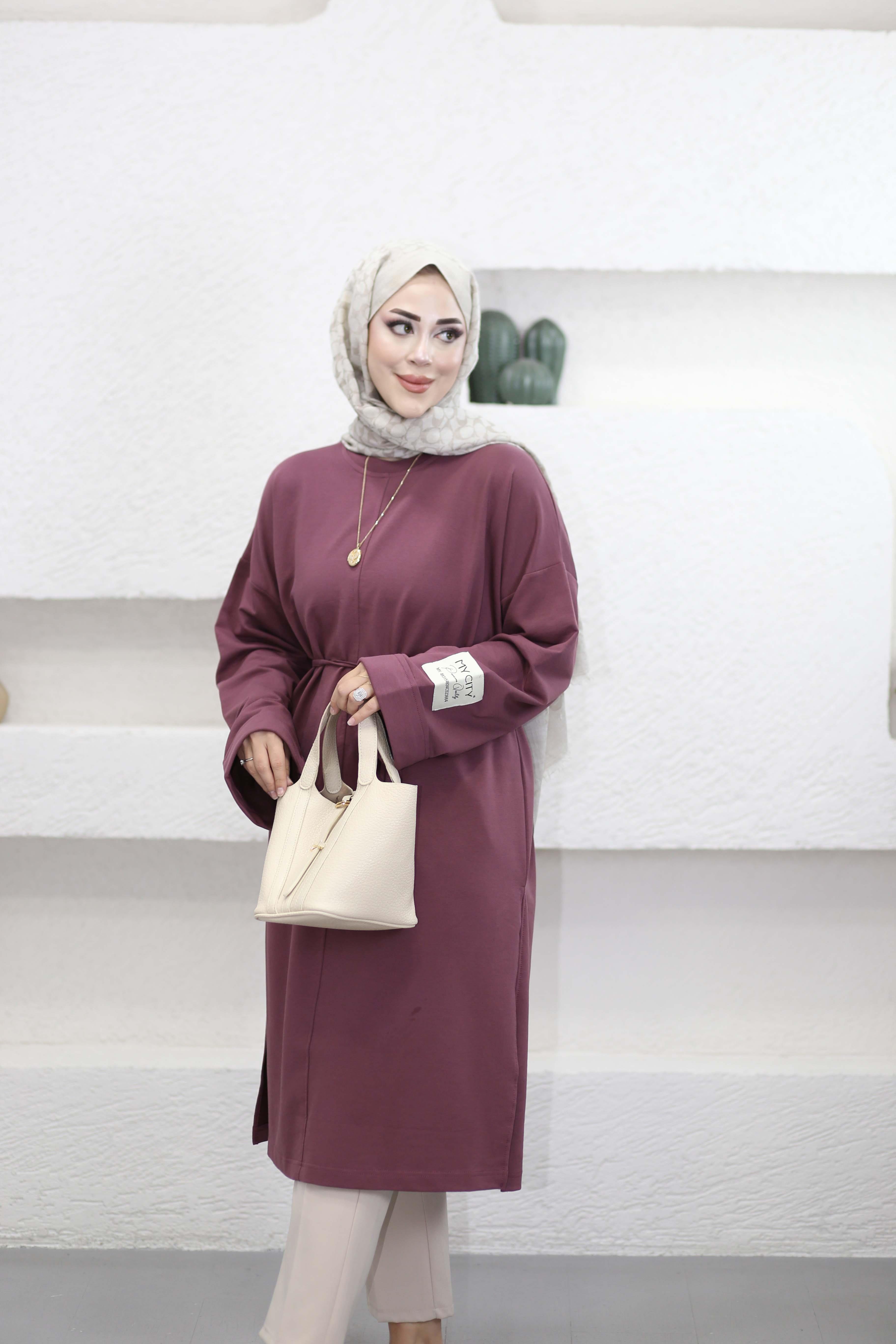 Bağlamalı Araboy Tunik Gül Kurusu 6059