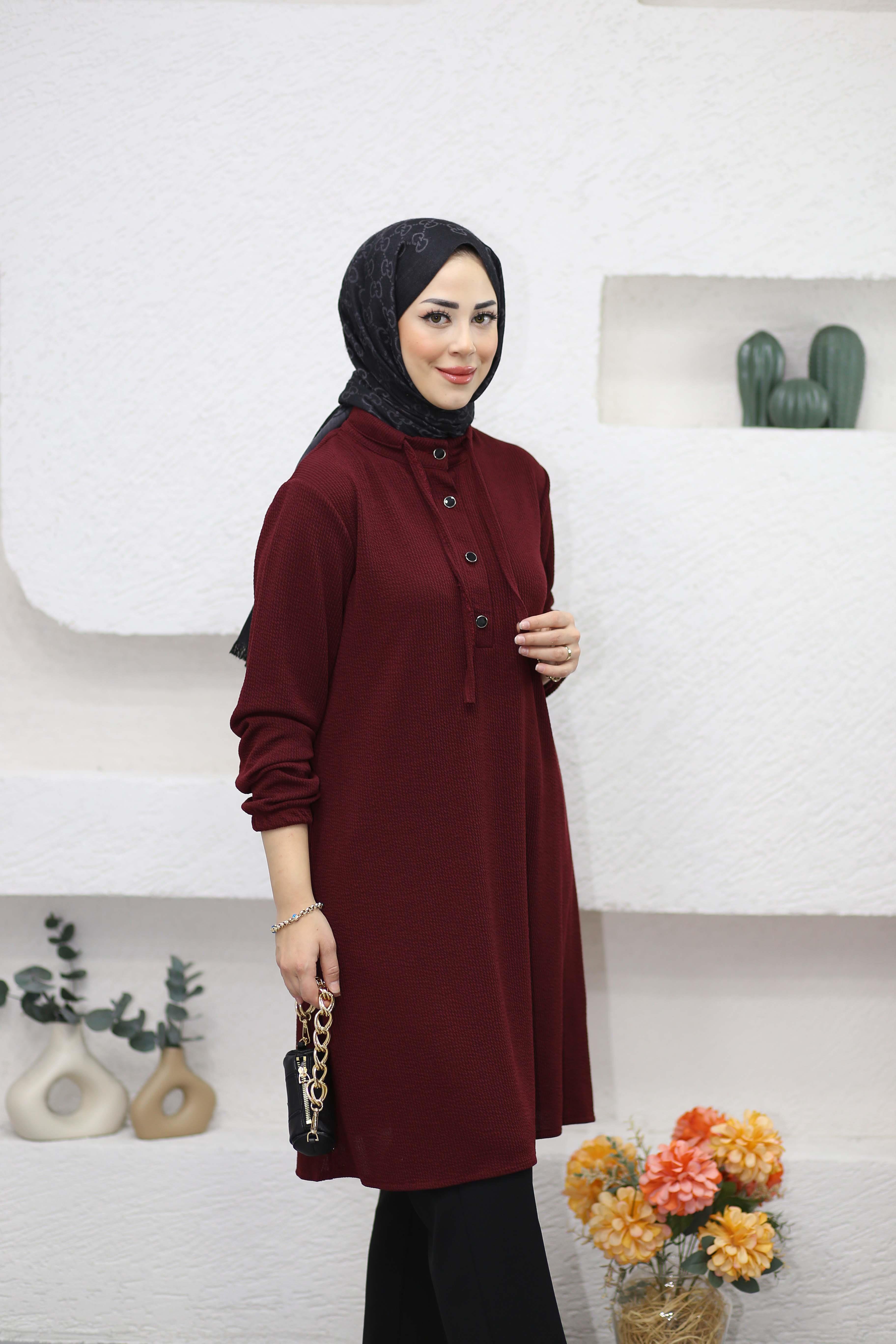 Fitilli Tunik Bordo 8764
