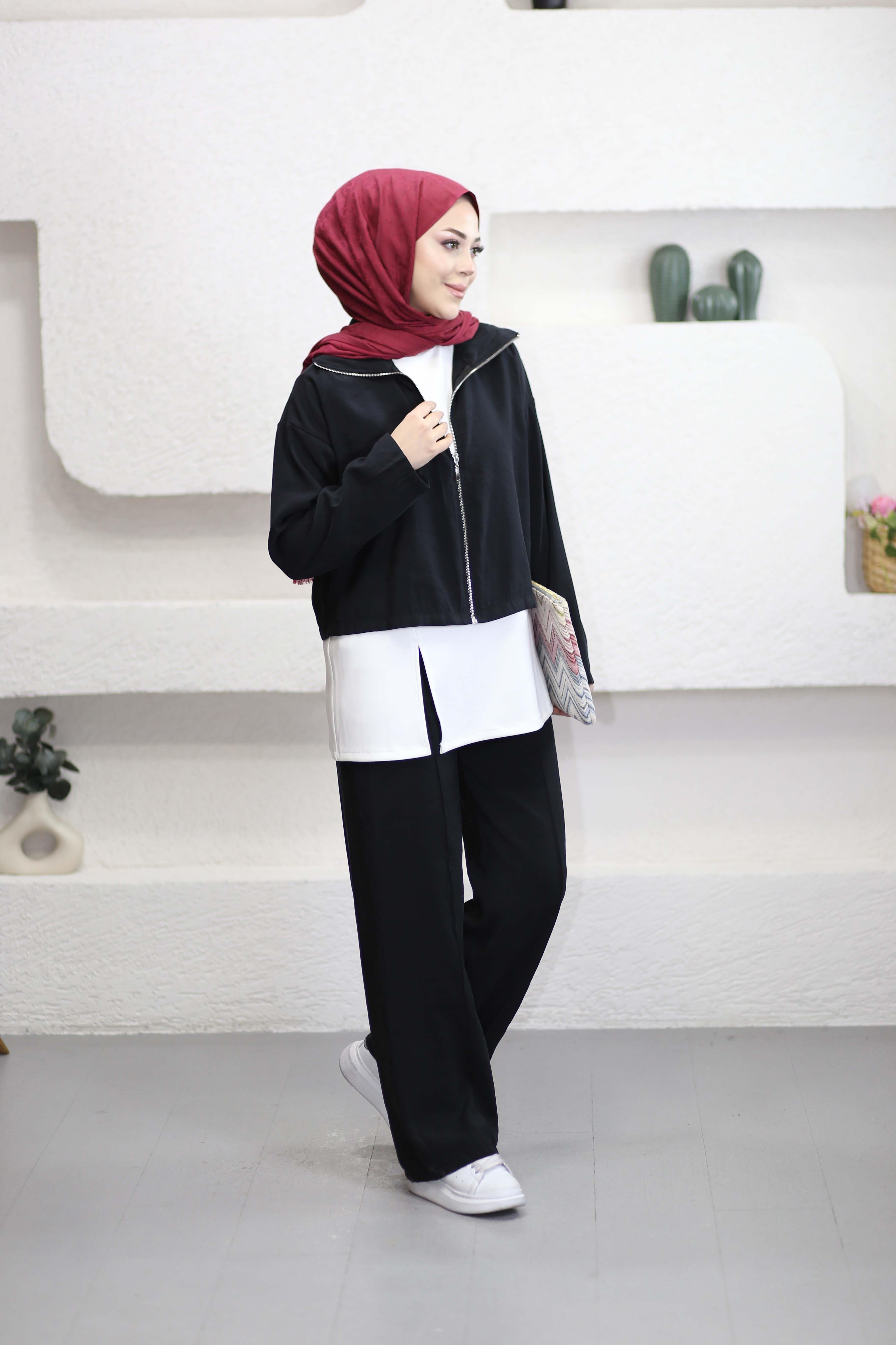Penye İçlikli Takım Siyah 22854
