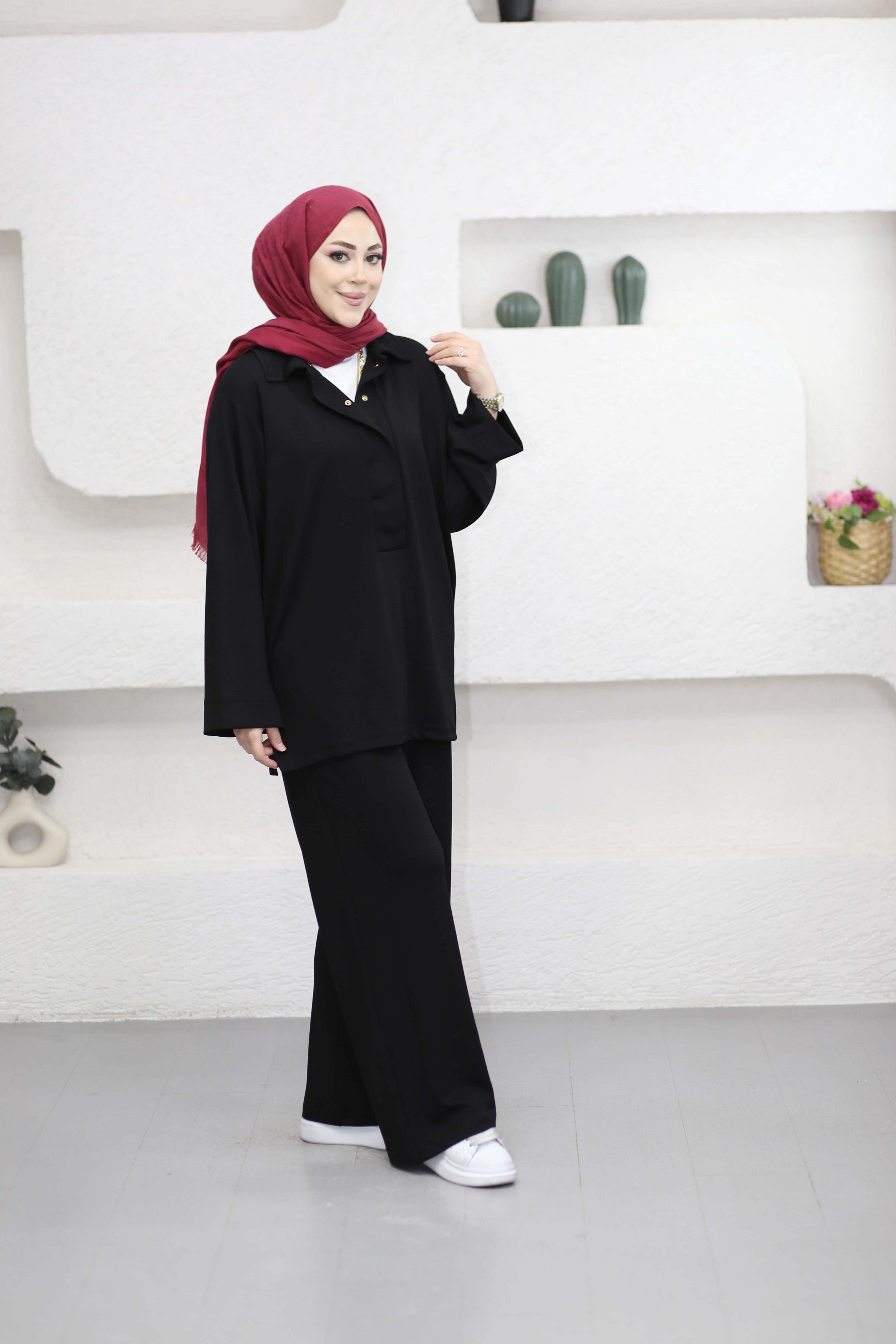 Yasemin Takım Siyah 6477