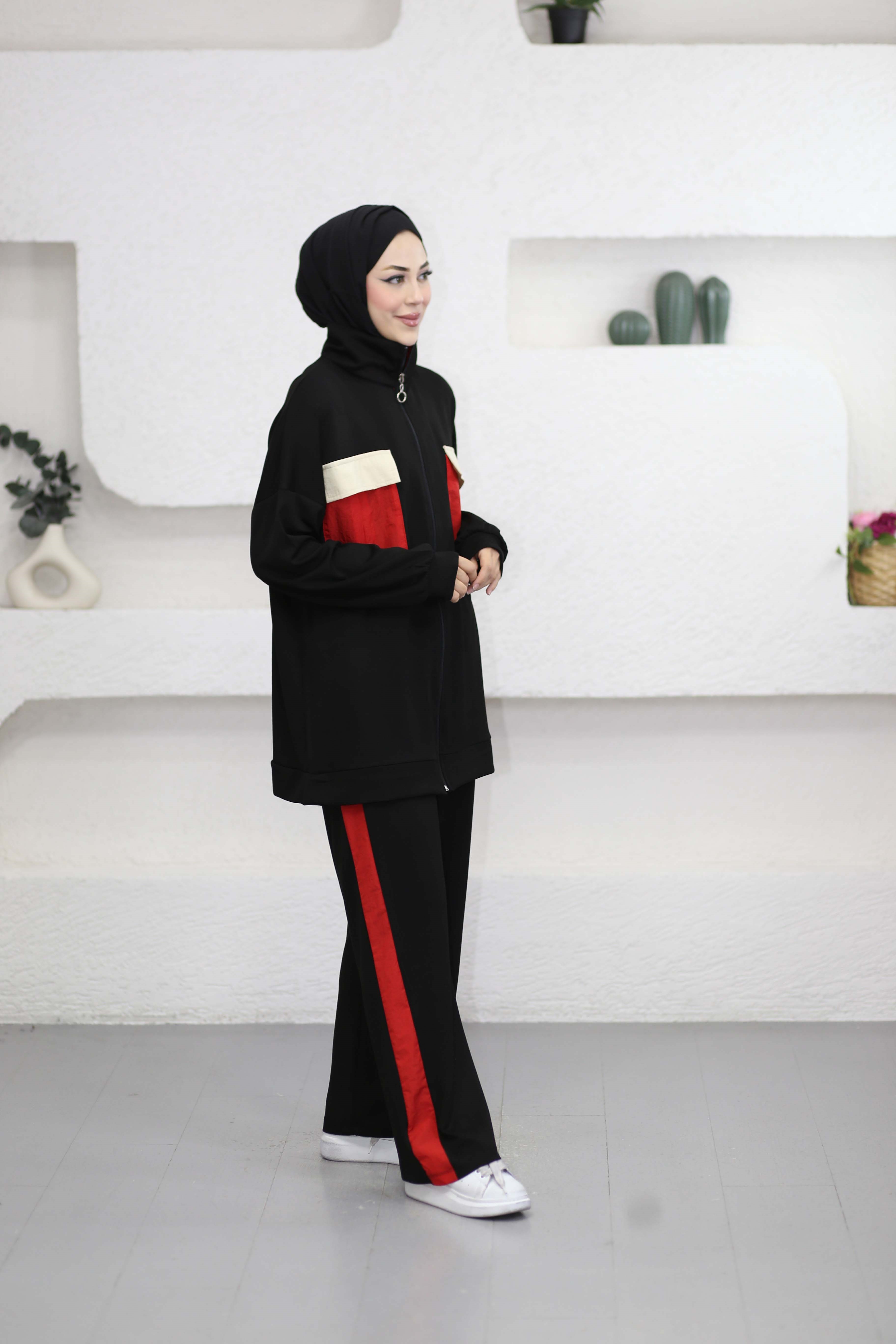 Cepleri Renkli Spor Takım Siyah 2662