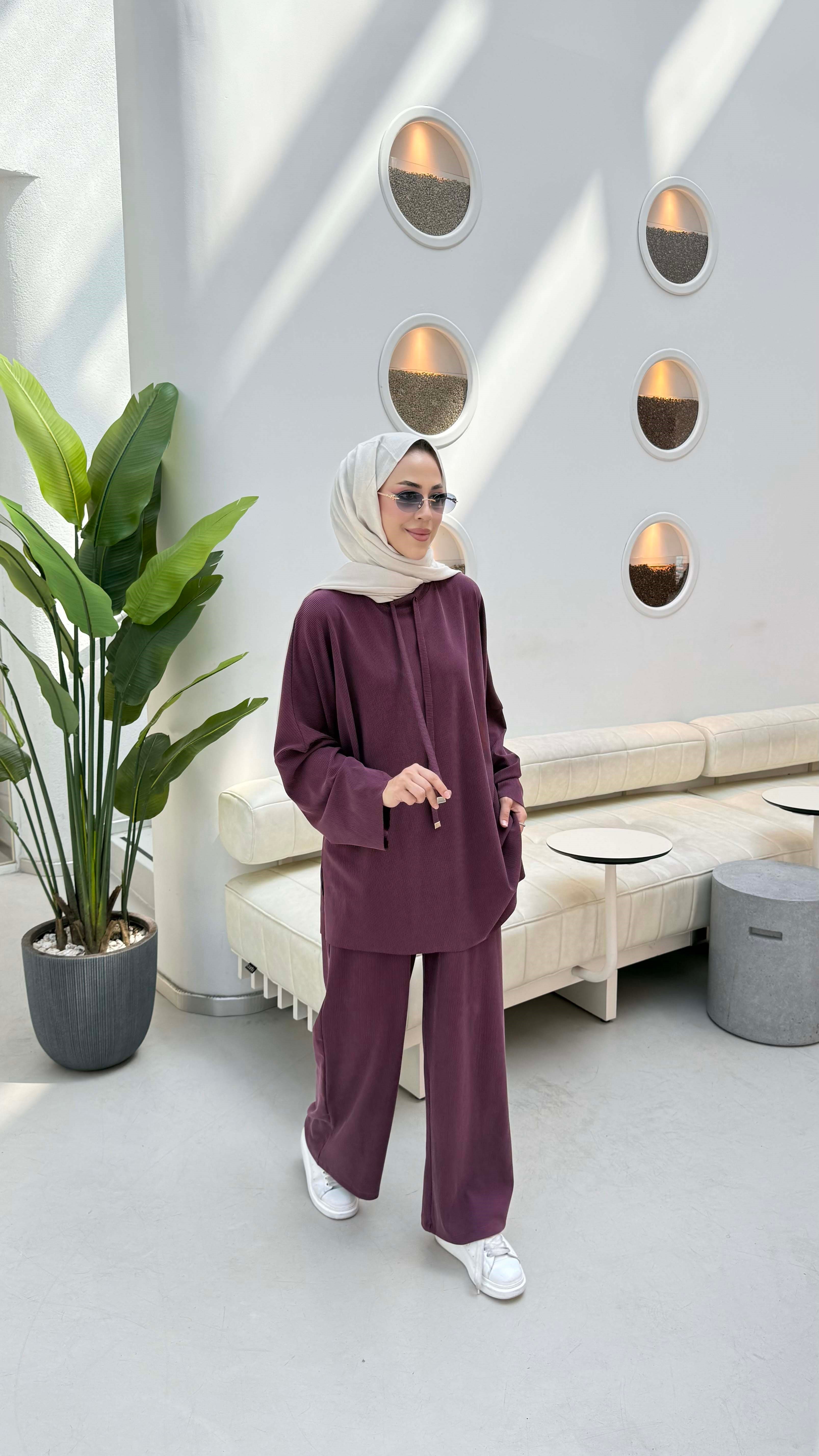 Fitilli Oysho Takım Mürdüm 6072