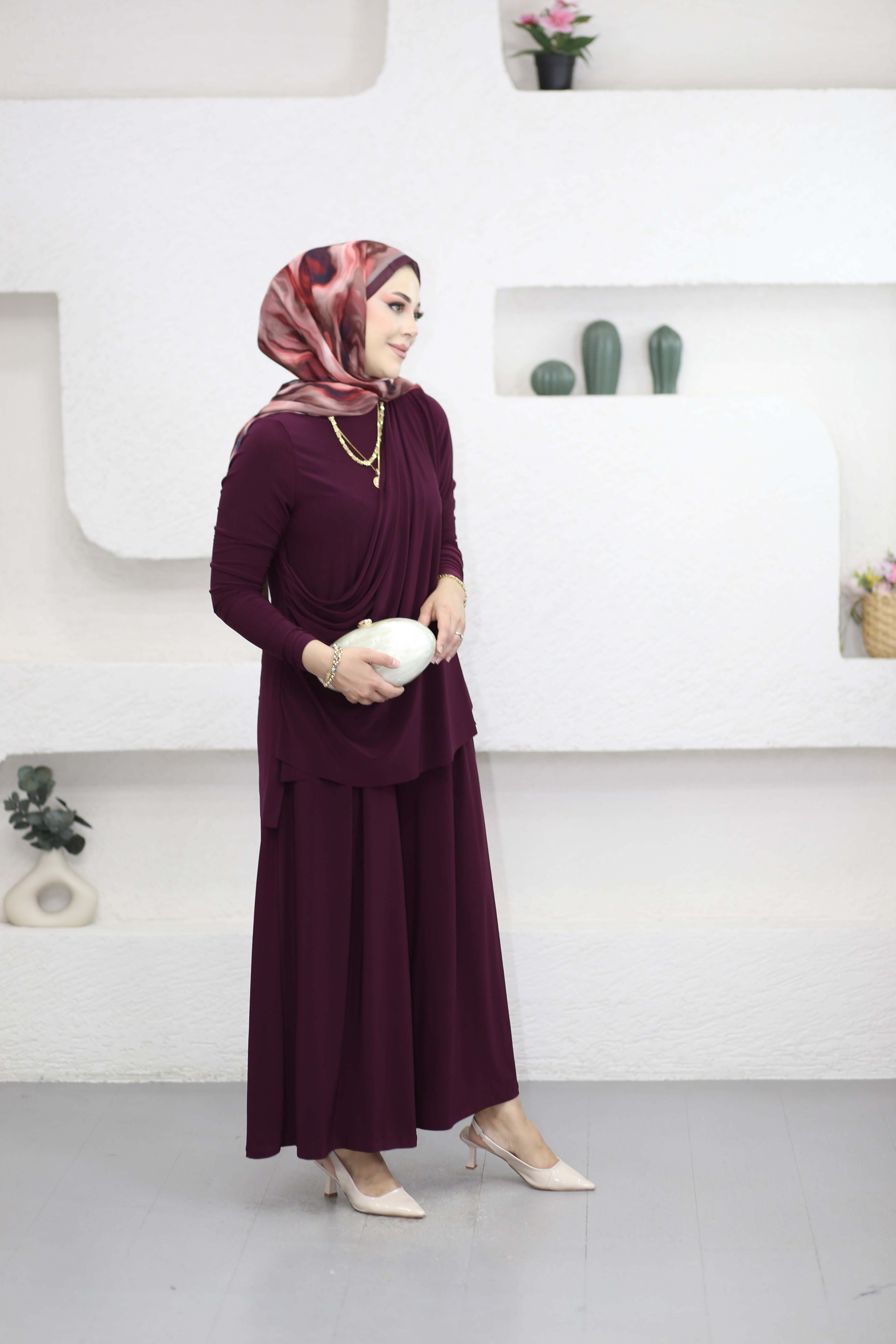 Asude Sandy Takım Mürdüm 0947