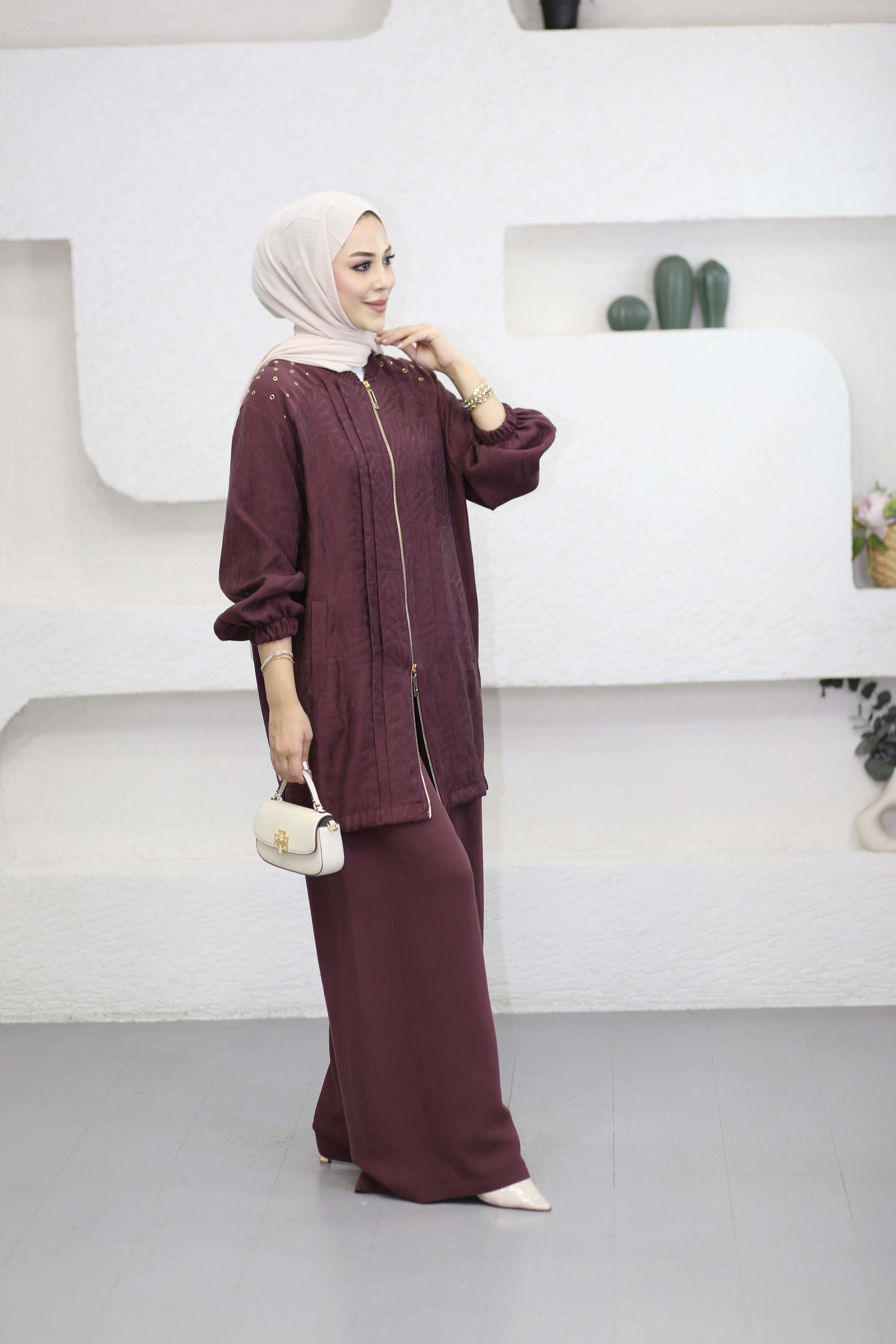 Lara Takım Bordo 11241