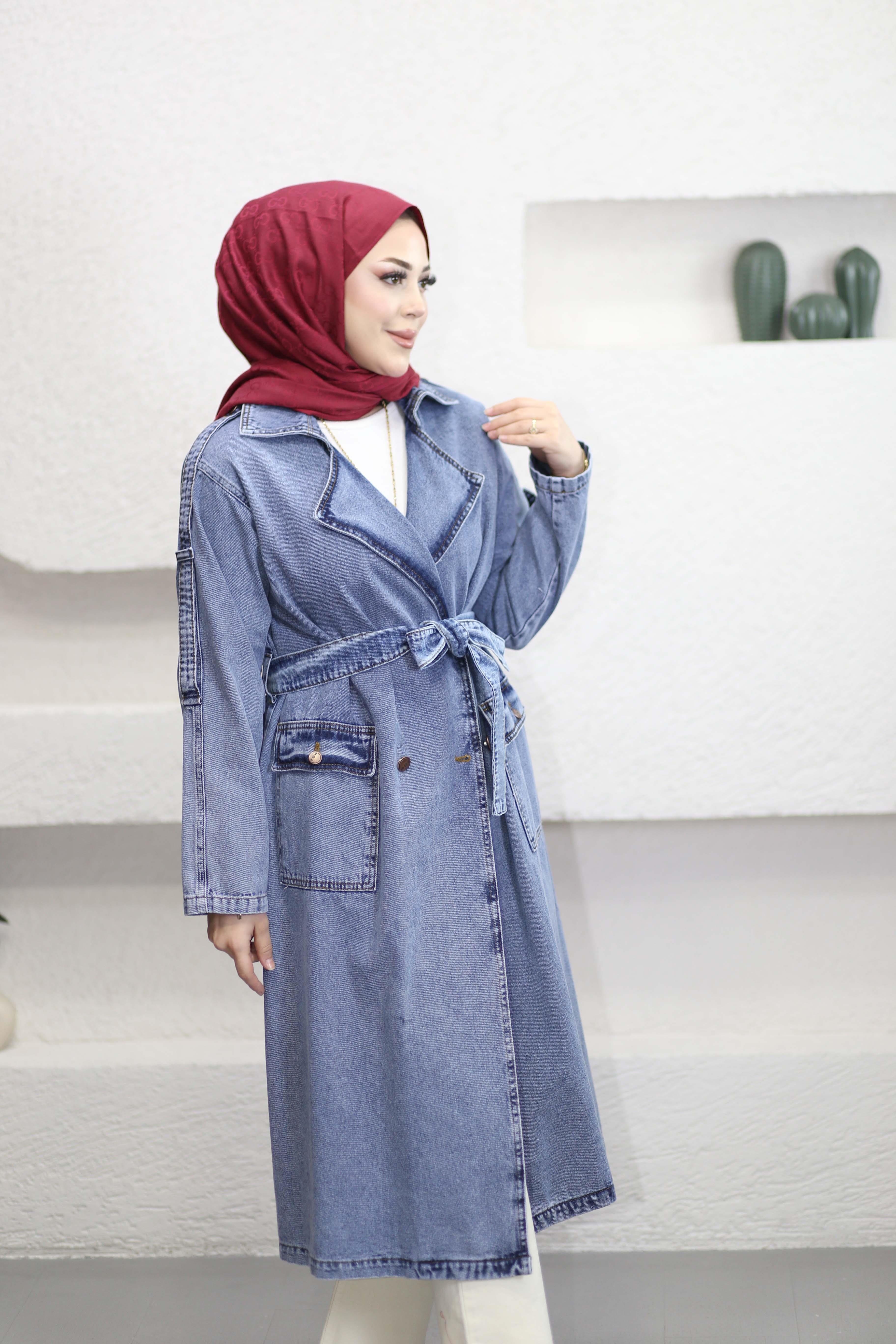 Denim Araboy Trençkot Açık Mavi 7503