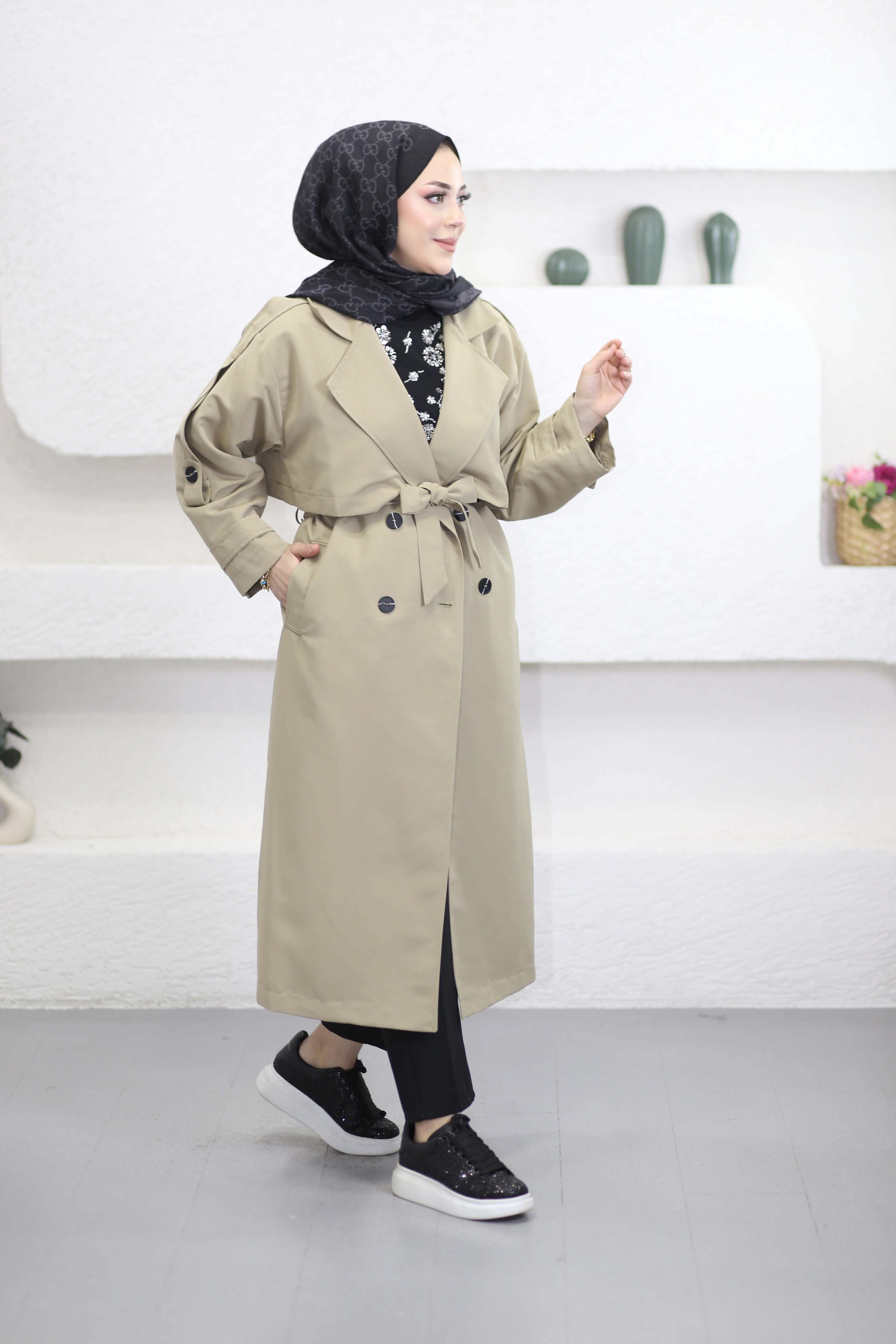 Alice Trençkot Yağ Yeşili 40114