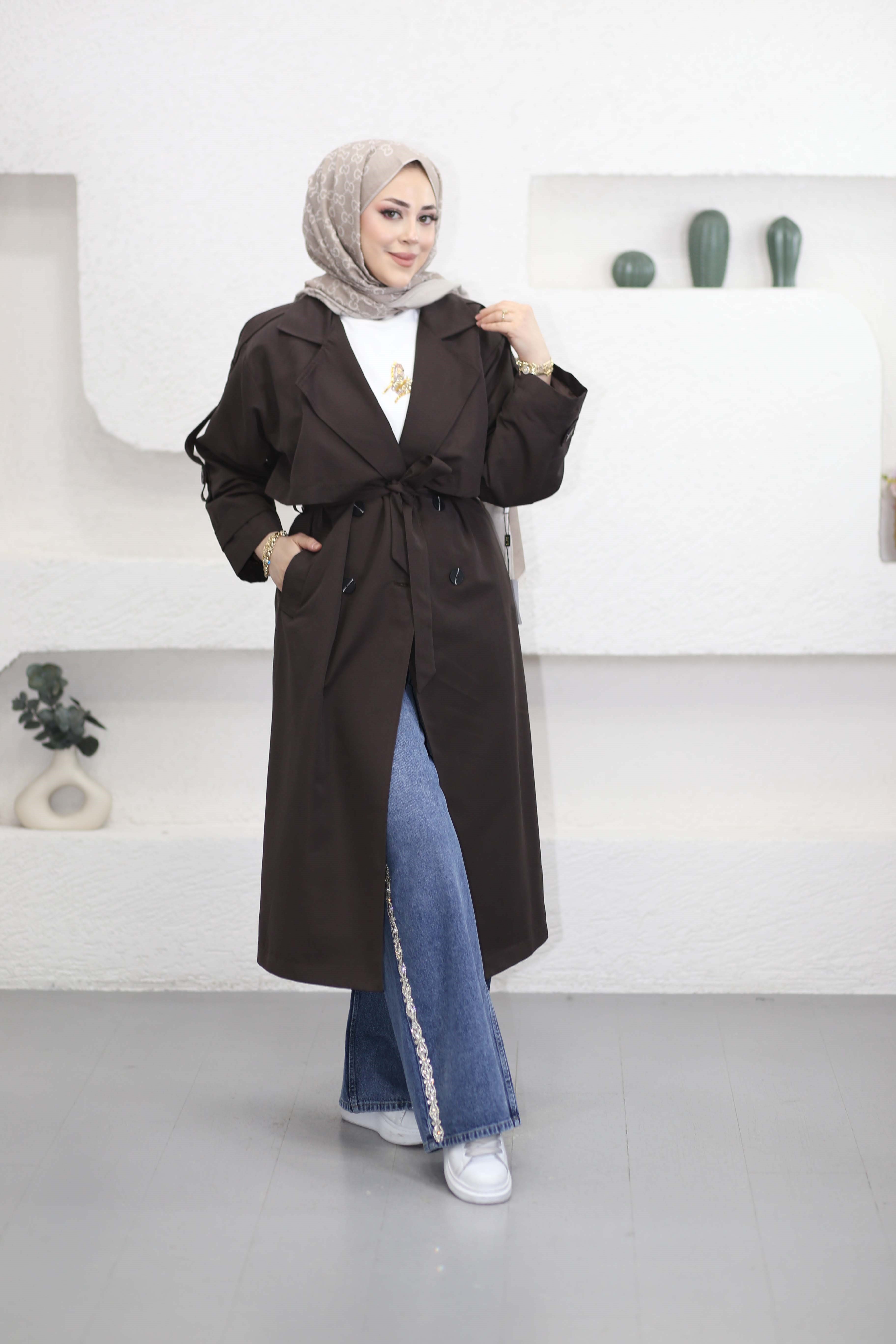 Alice Trençkot Kahverengi 40114