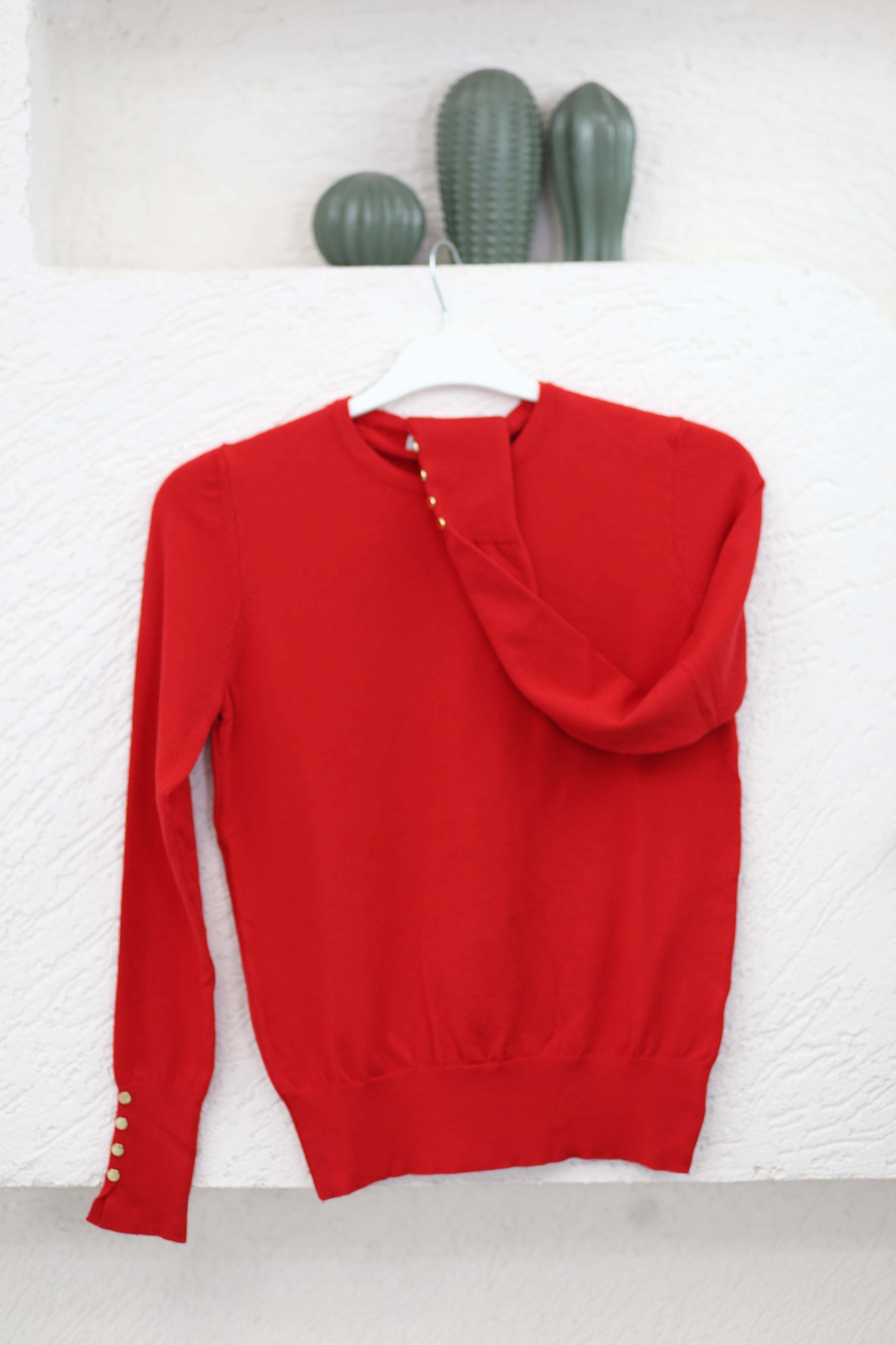 Zara Triko Badi Kırmızı 6116