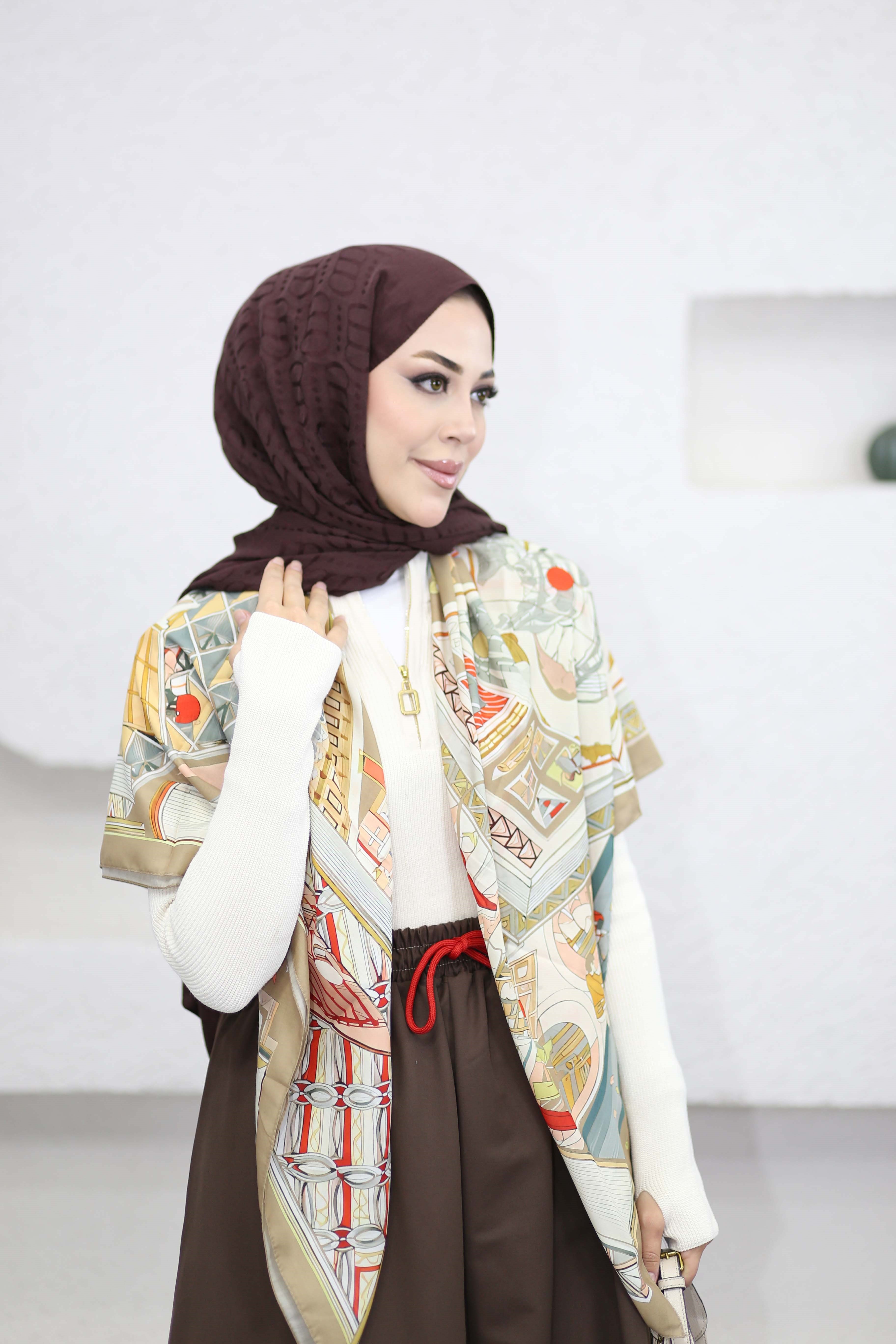 Fermuar Detaylı Kazak Ekru 44322