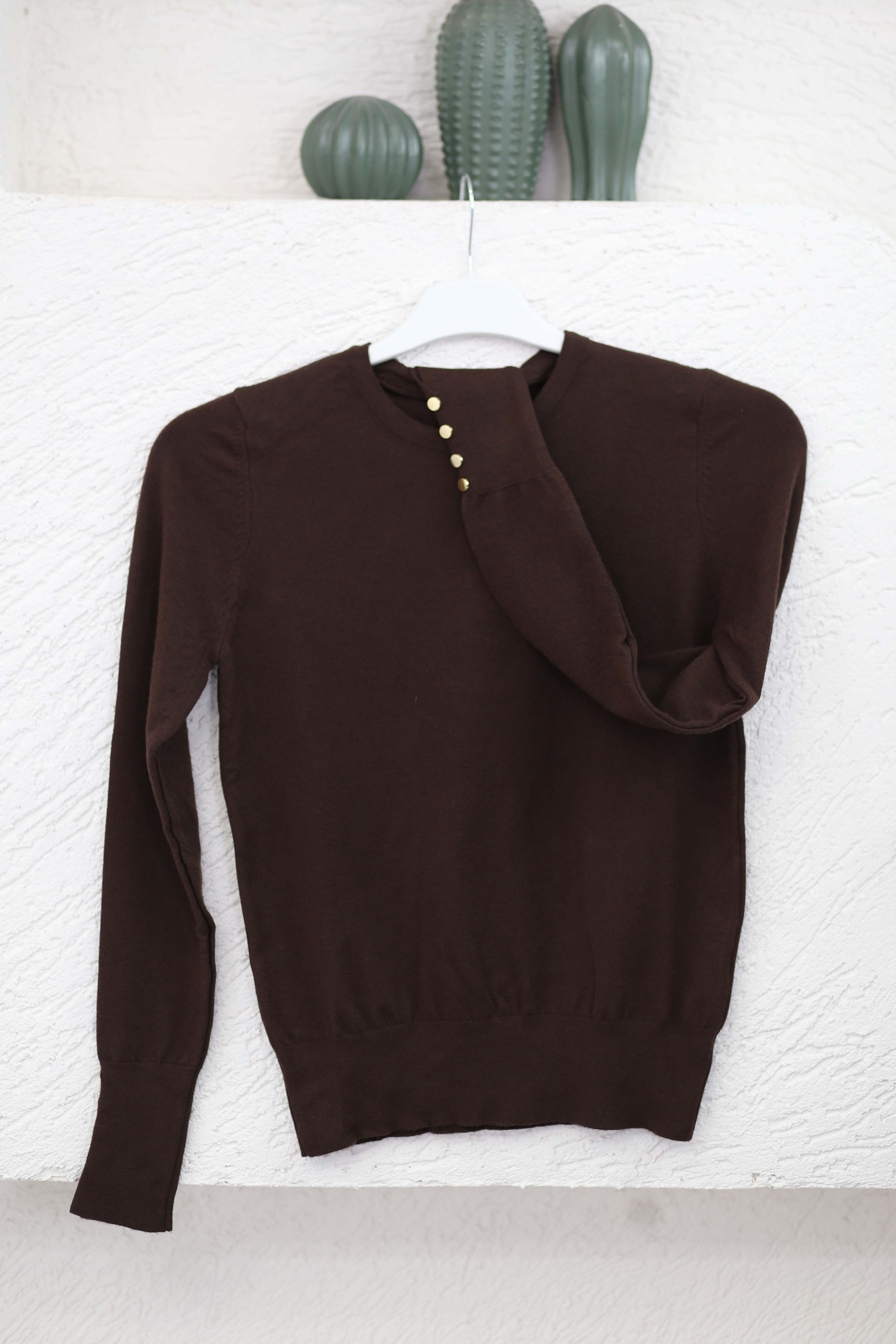 Zara Triko Badi Kahverengi 6116