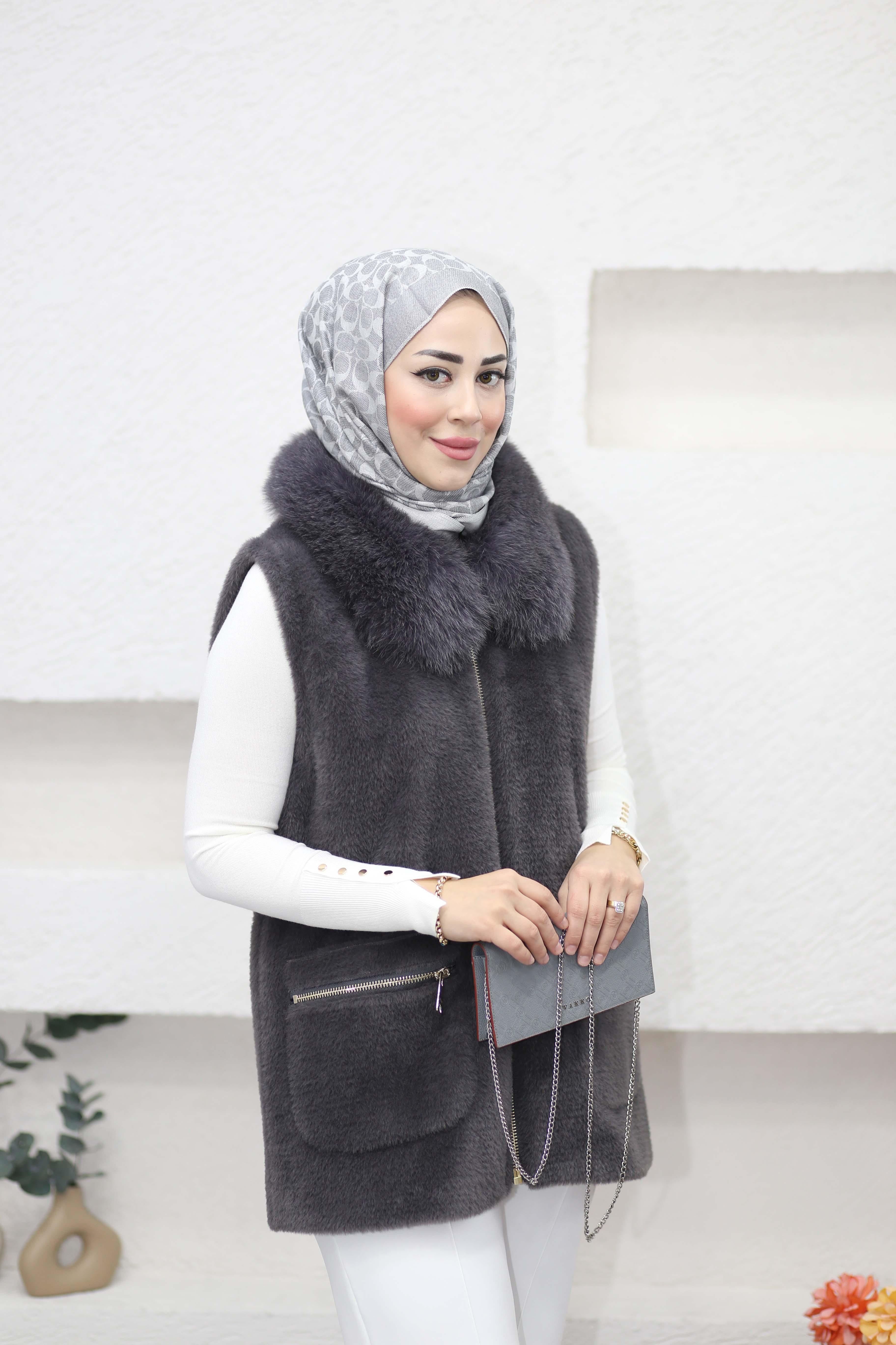 Angora Yelek Antrasit 9022